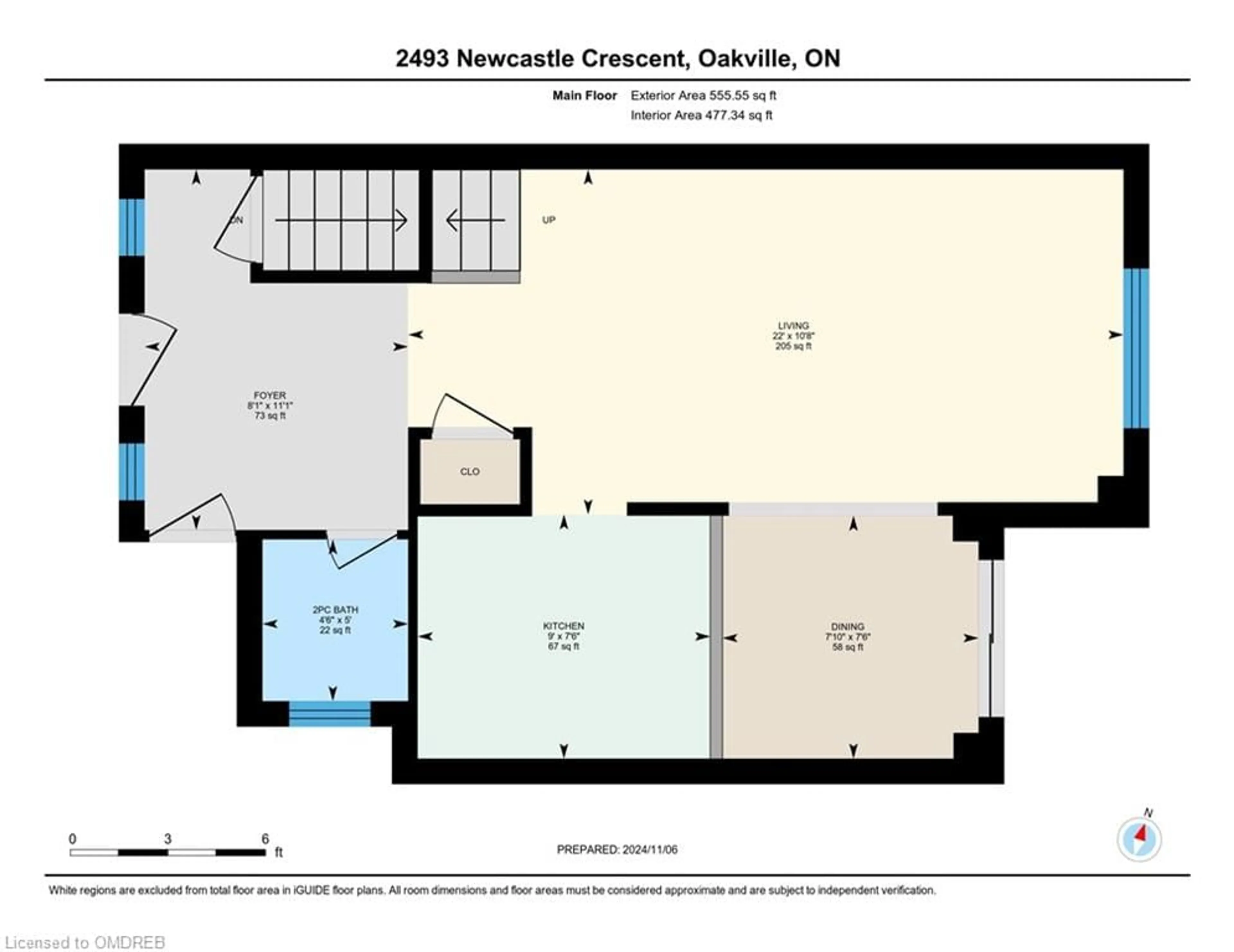 Floor plan for 2493 Newcastle Cres, Oakville Ontario L6M 4P3