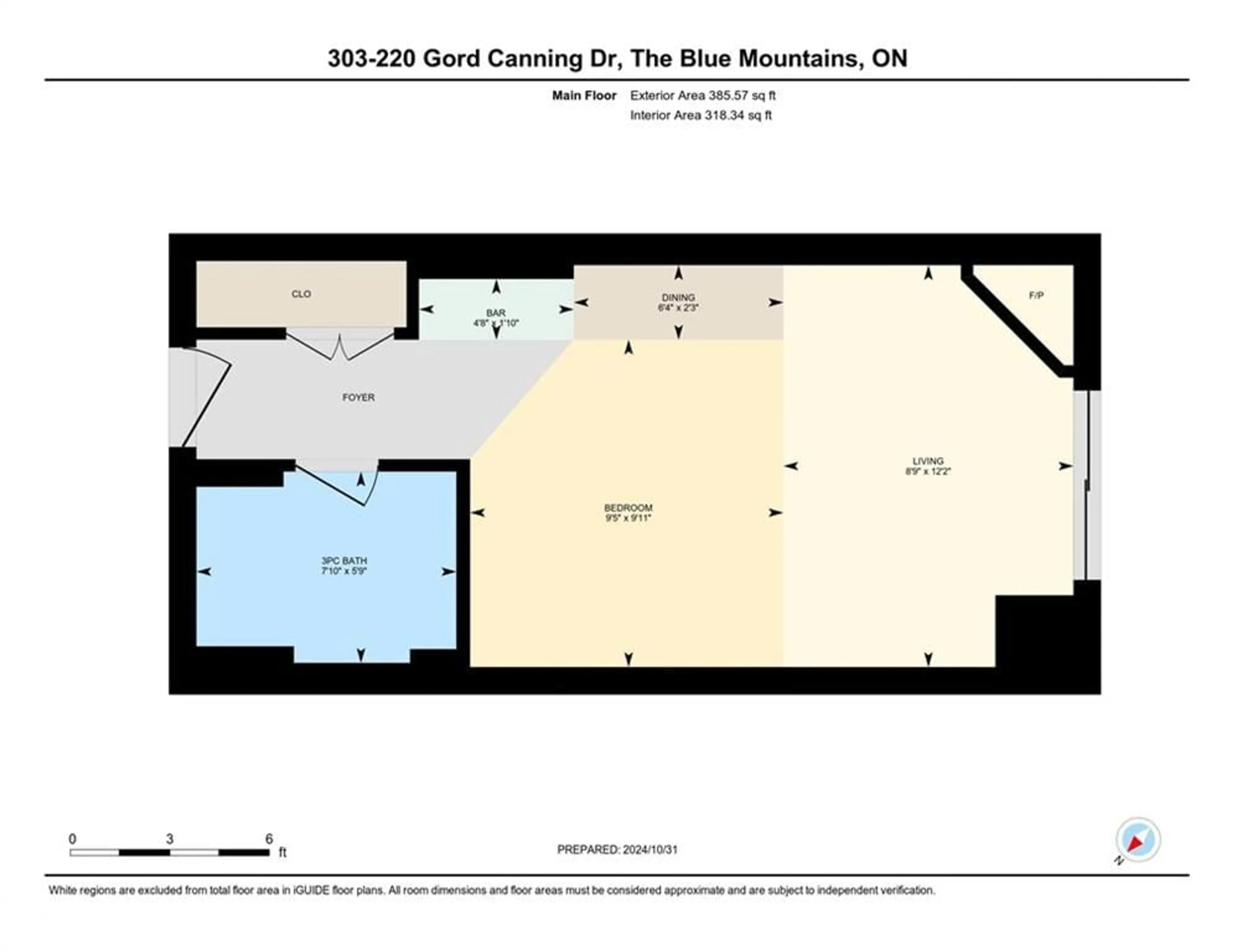 Floor plan for 220 Gord Canning Dr #303, Town Of Blue Mountains Ontario L9Y 1C2