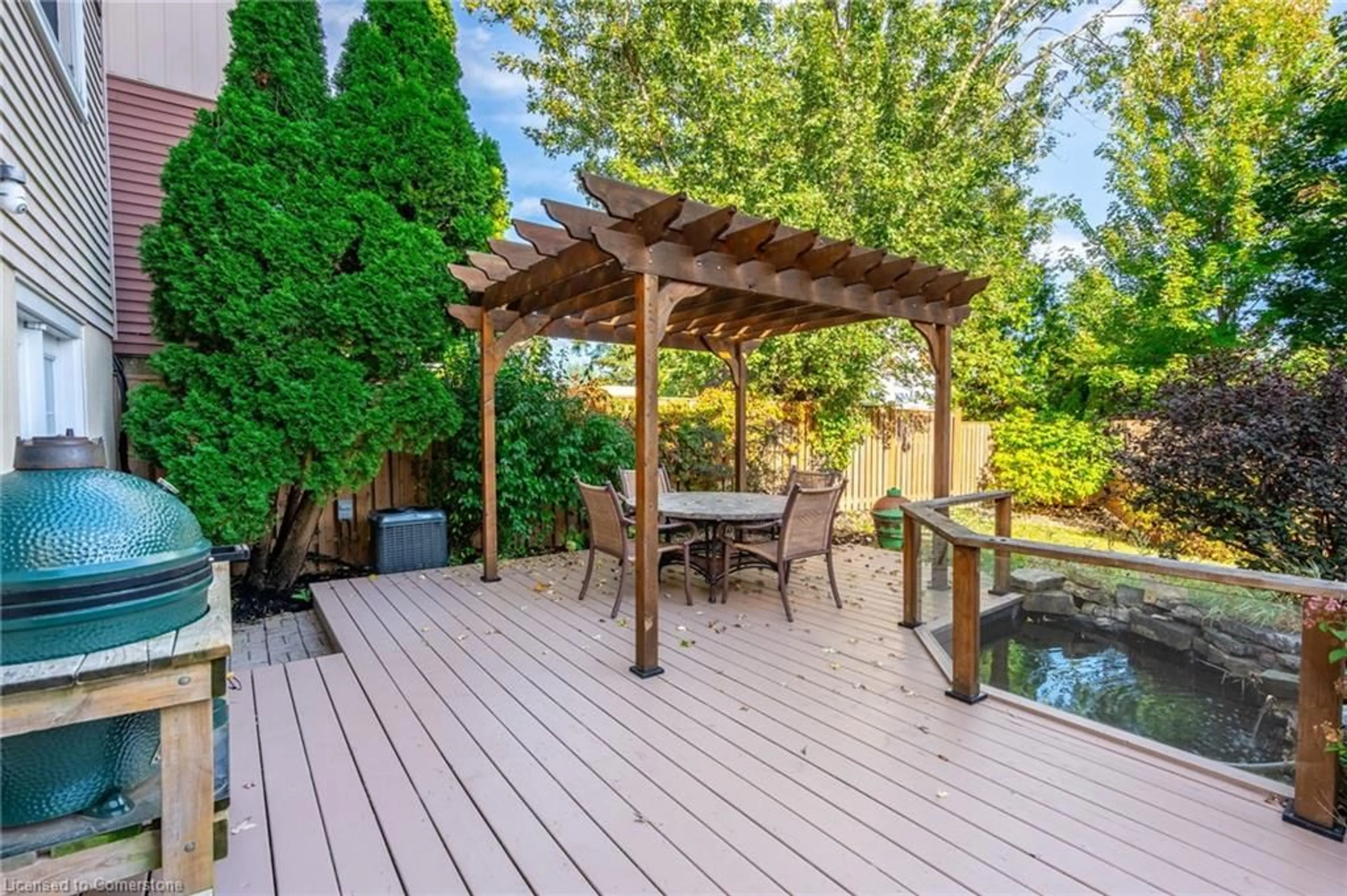 Patio, the fenced backyard for 2259 Leominster Dr, Burlington Ontario L7P 3W8