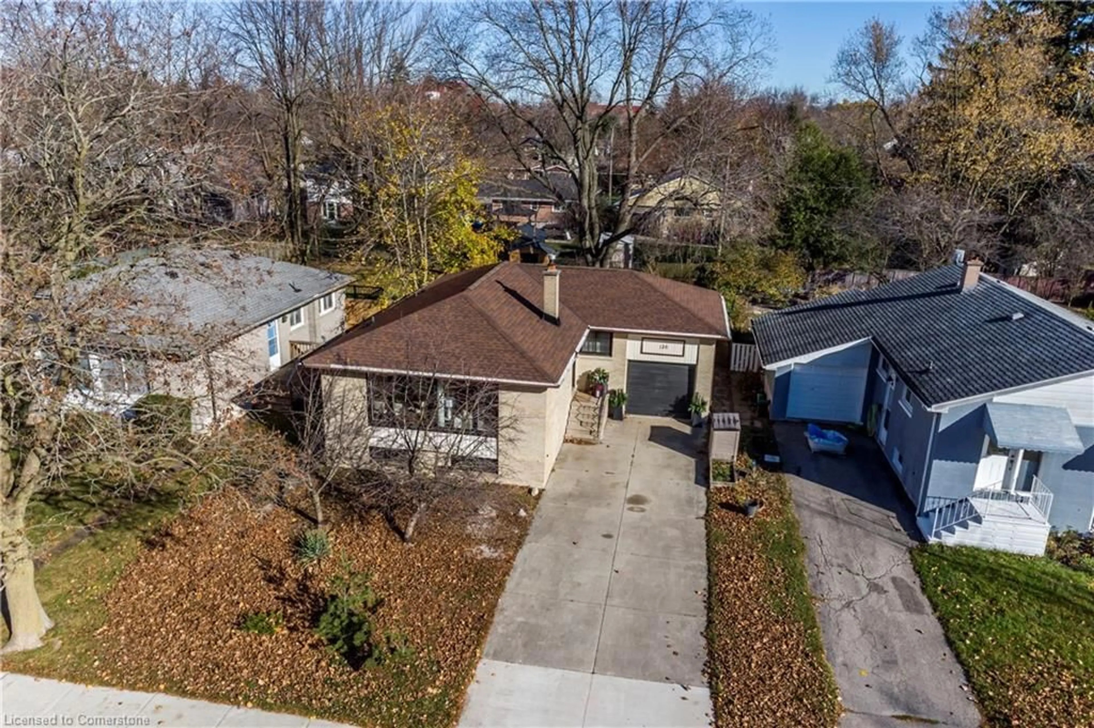 Frontside or backside of a home, the fenced backyard for 126 Redford Cres, Stratford Ontario N5A 1P2