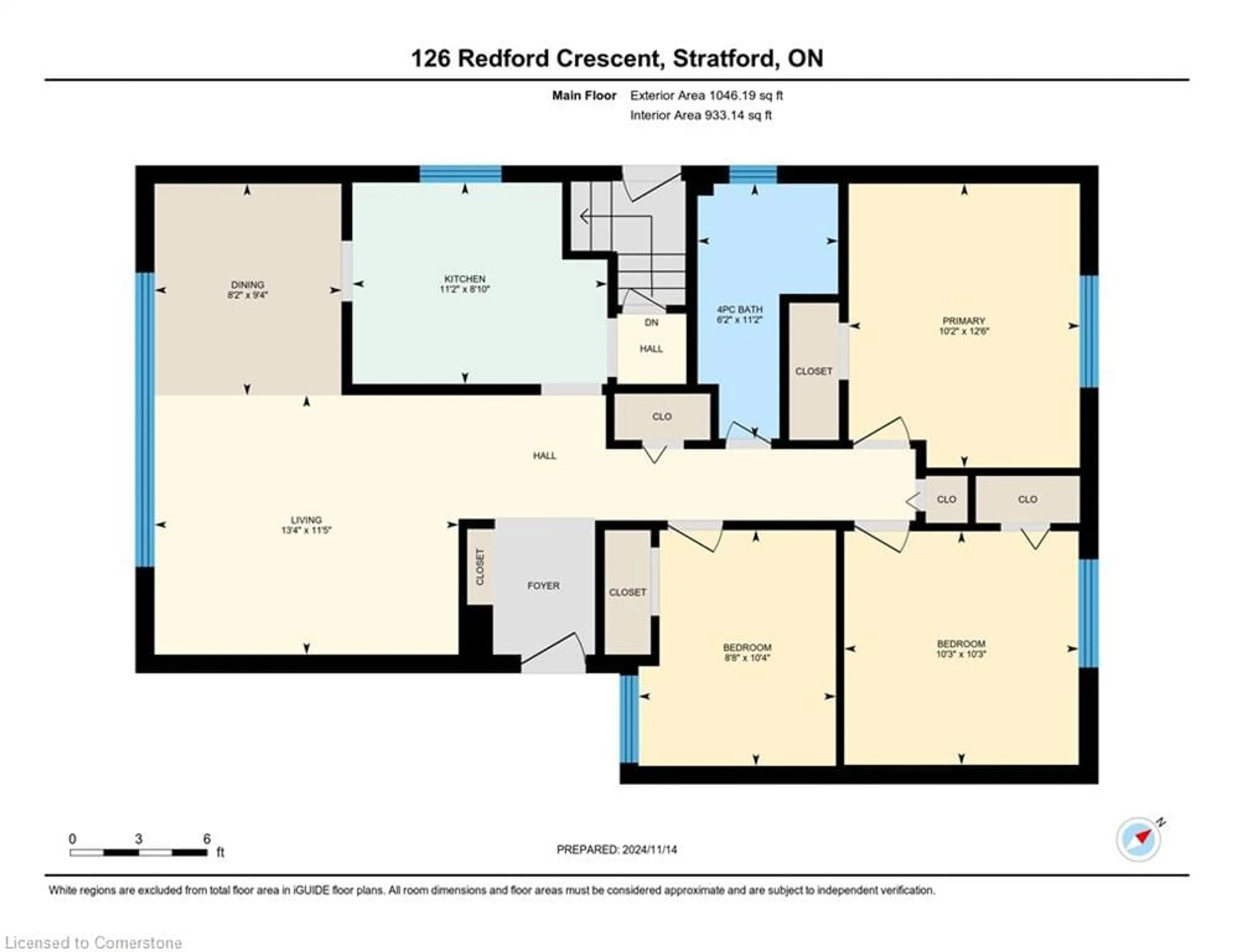 Floor plan for 126 Redford Cres, Stratford Ontario N5A 1P2