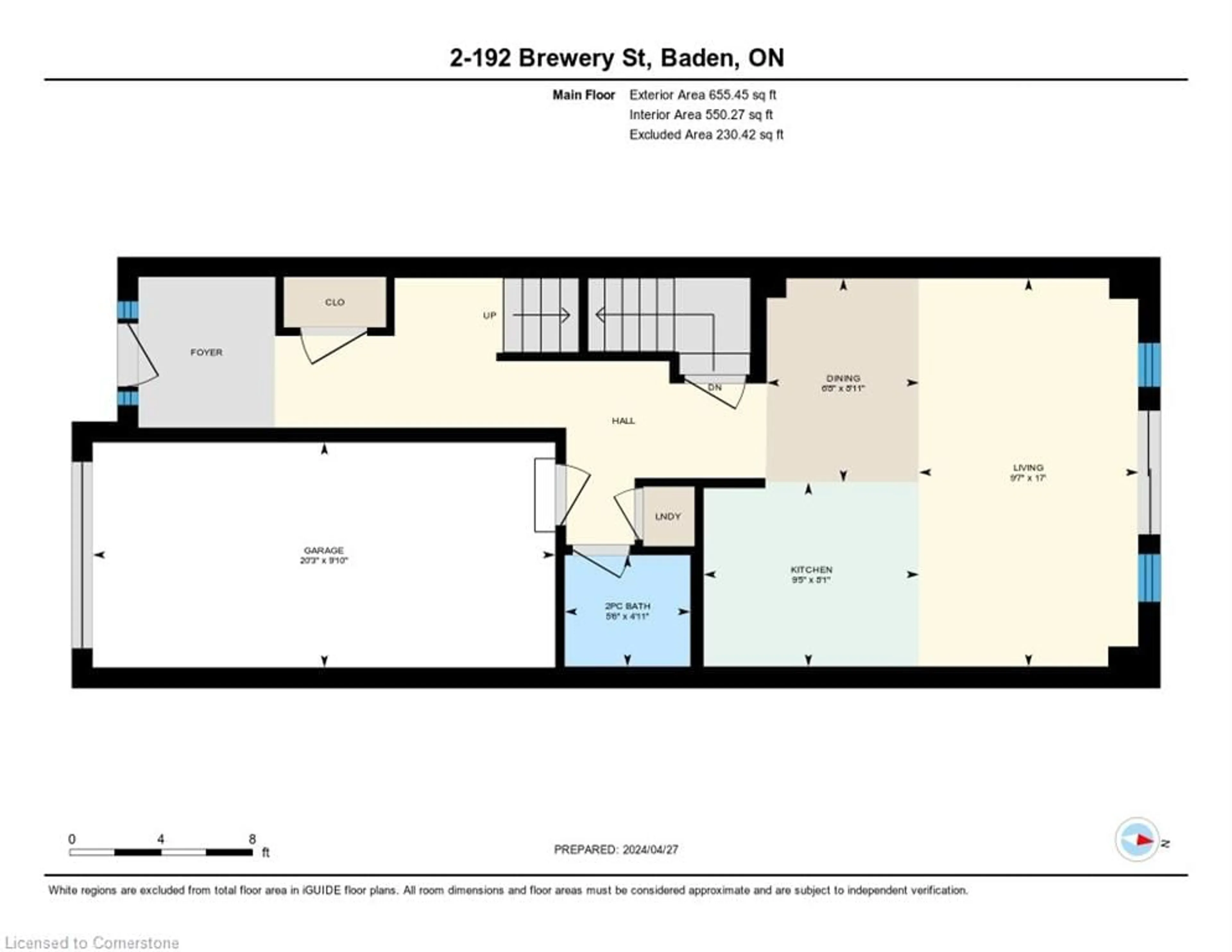 Floor plan for 192 Brewery St #2, Baden Ontario N3A 0E7