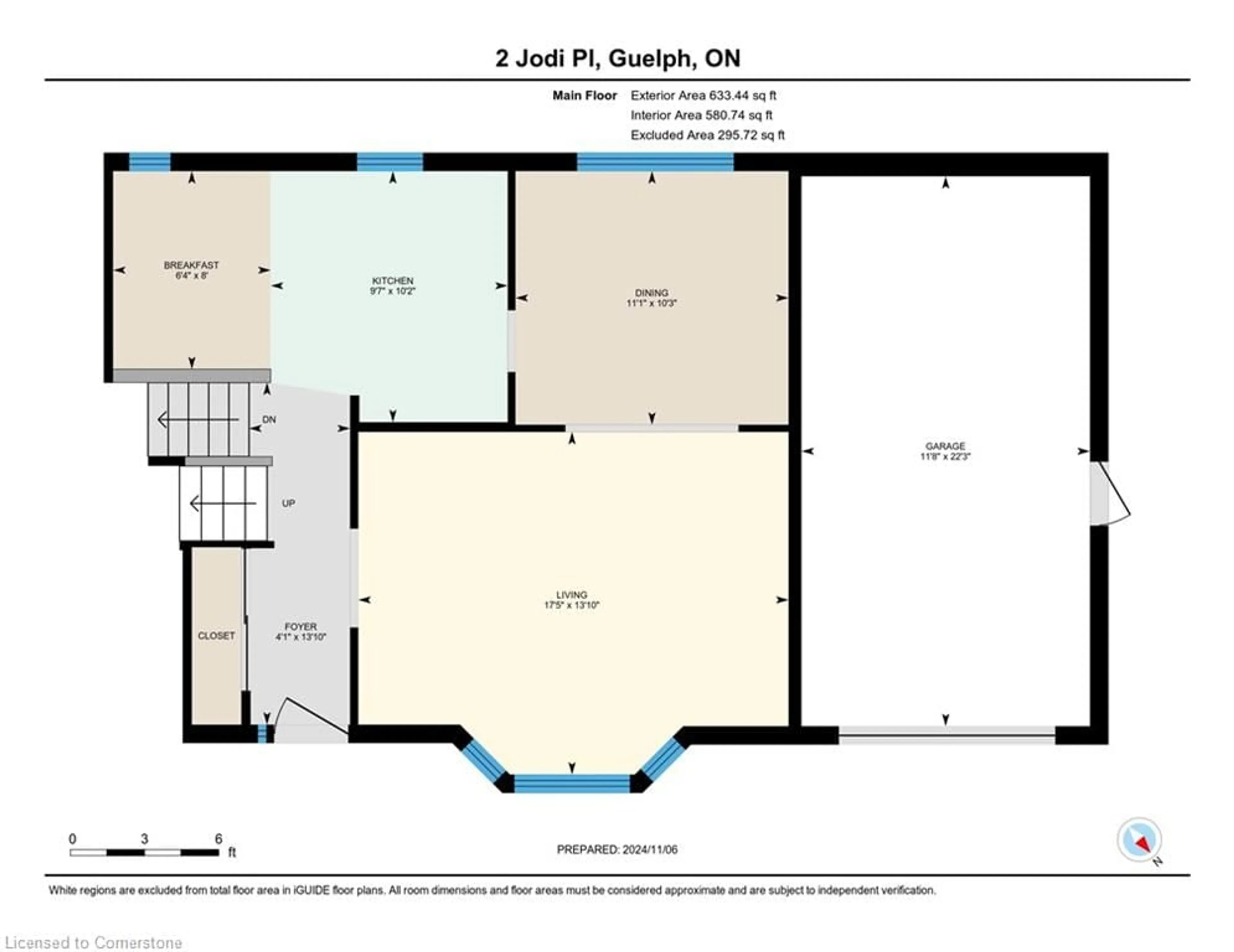 Floor plan for 2 Jodi Pl, Guelph Ontario N1H 7R1