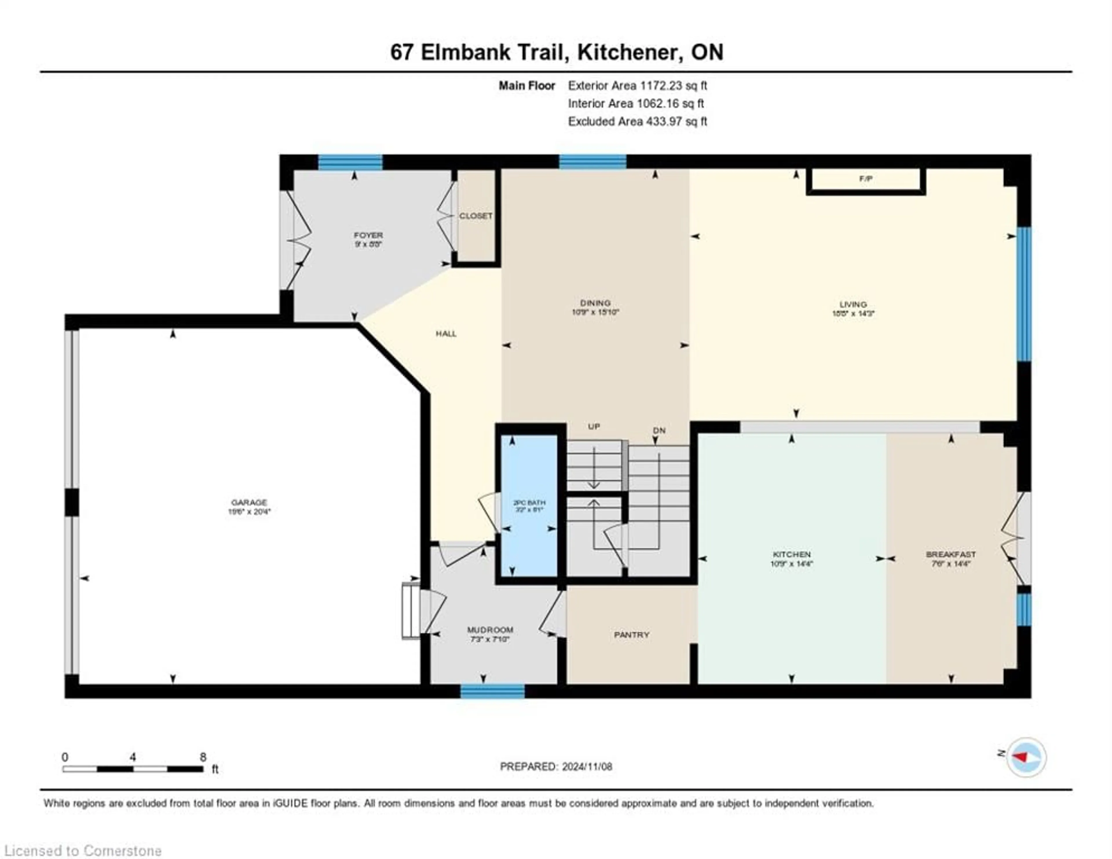 Floor plan for 67 Elmbank Trail Trail, Kitchener Ontario N2R 0H1