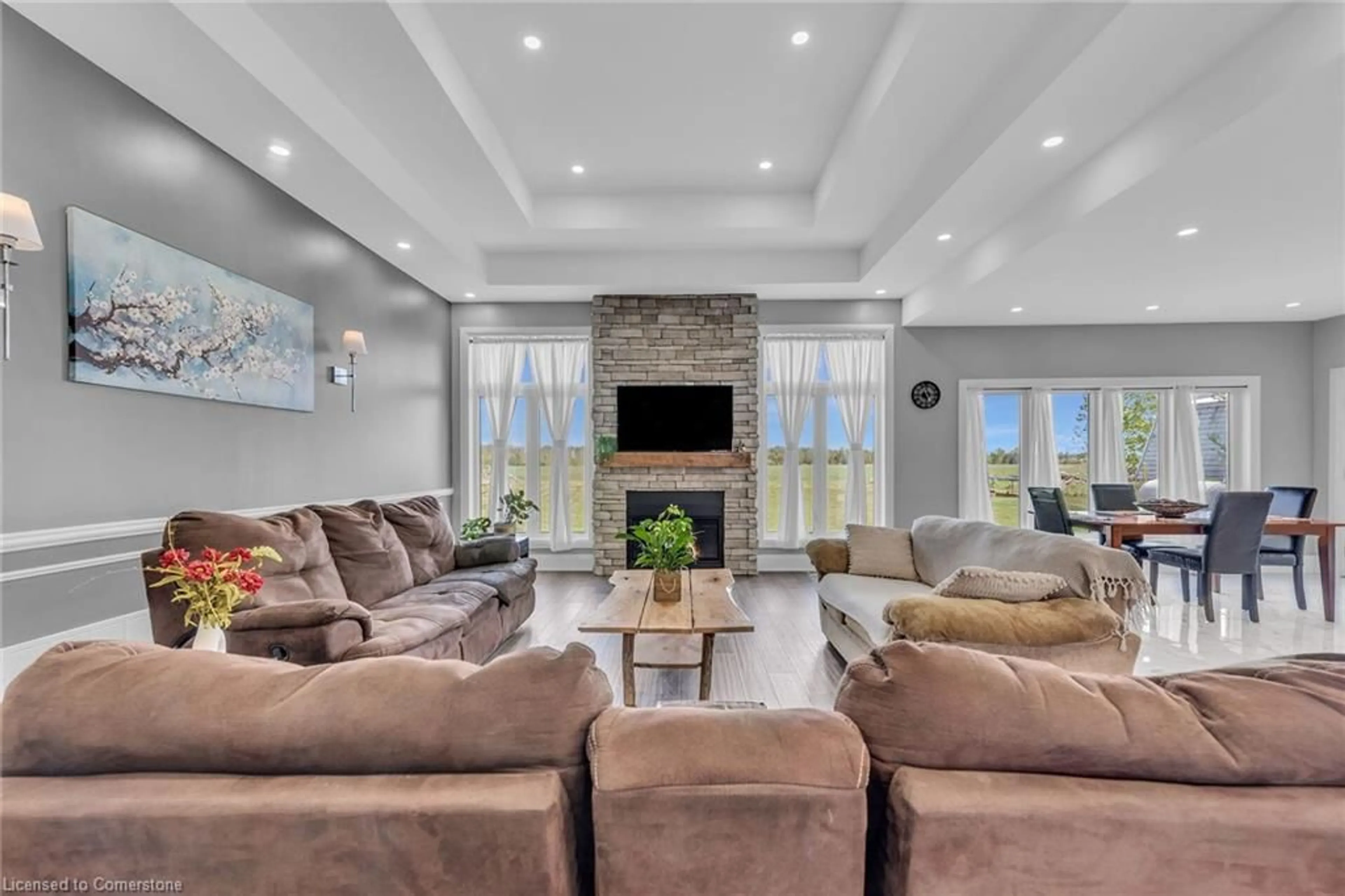 Living room, wood floors for 389 Concession 4 Rd, Fisherville Ontario N0A 1G0