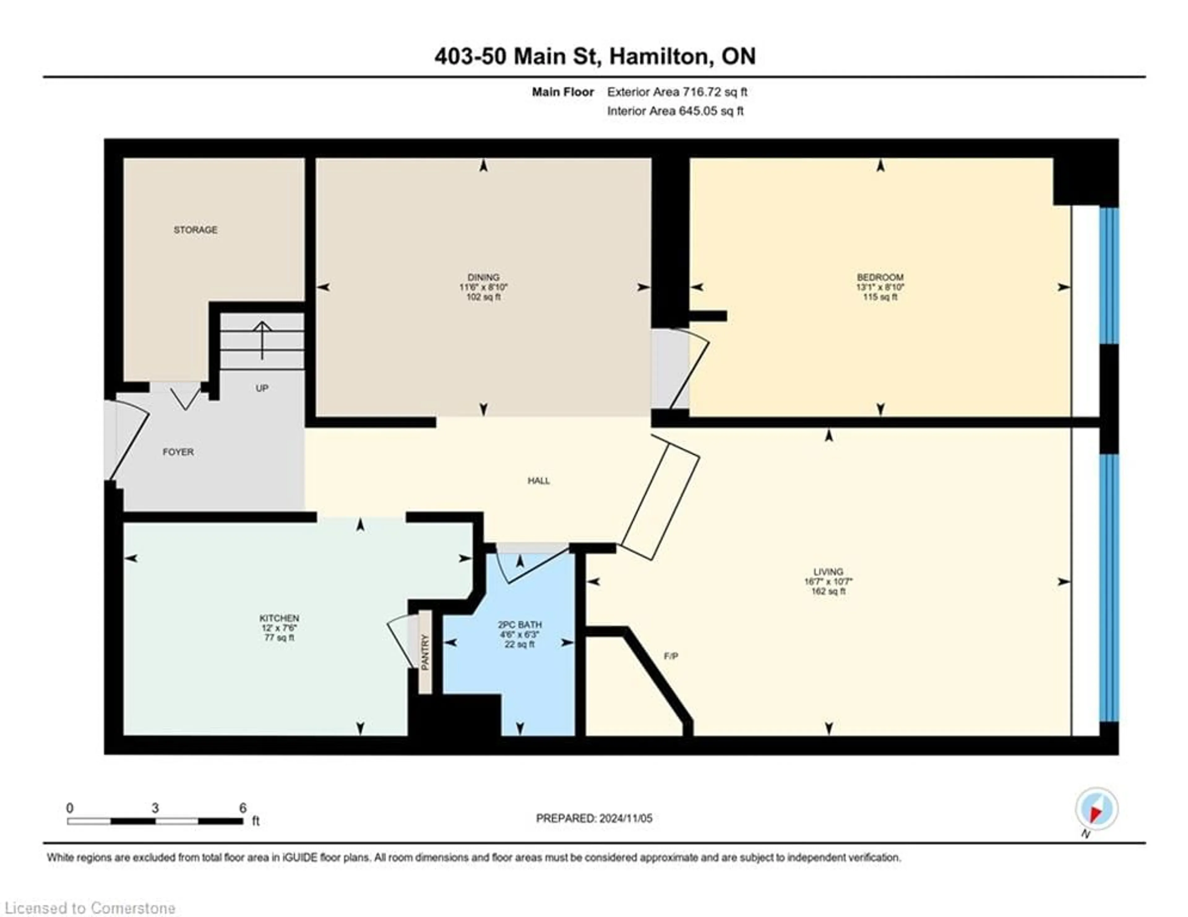 Floor plan for 50 Main St #403, Dundas Ontario L9H 6P8