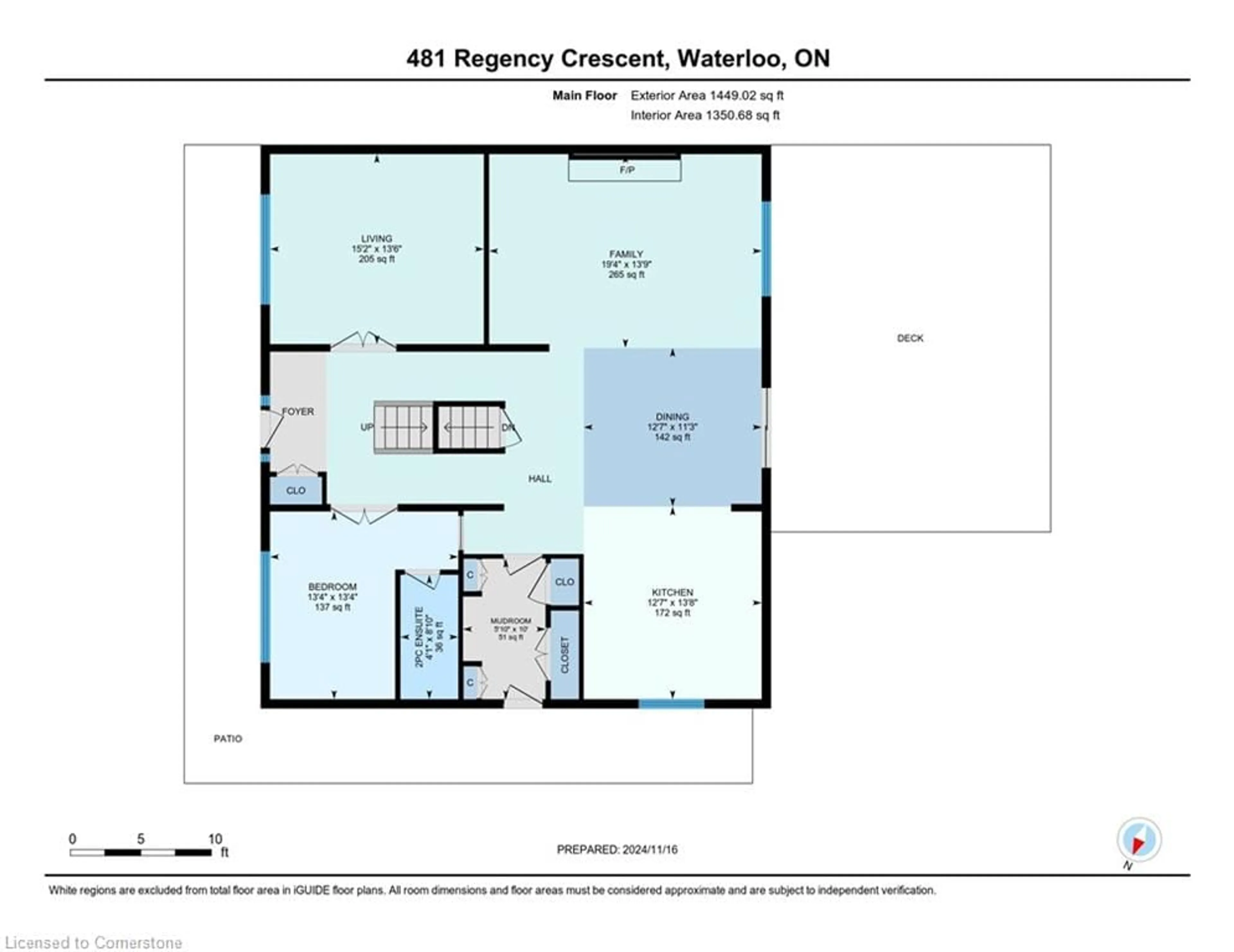 Floor plan for 481 Regency Cres, Waterloo Ontario N2T 1P5