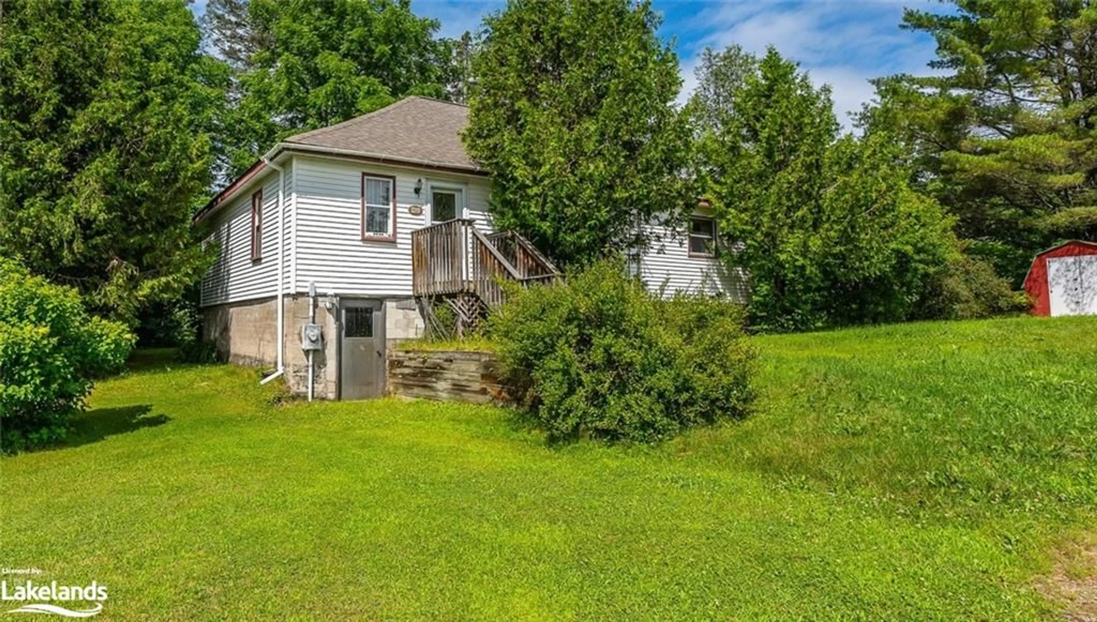 Frontside or backside of a home, the fenced backyard for 2319 Loop Rd, Wilberforce Ontario K0L 3C0