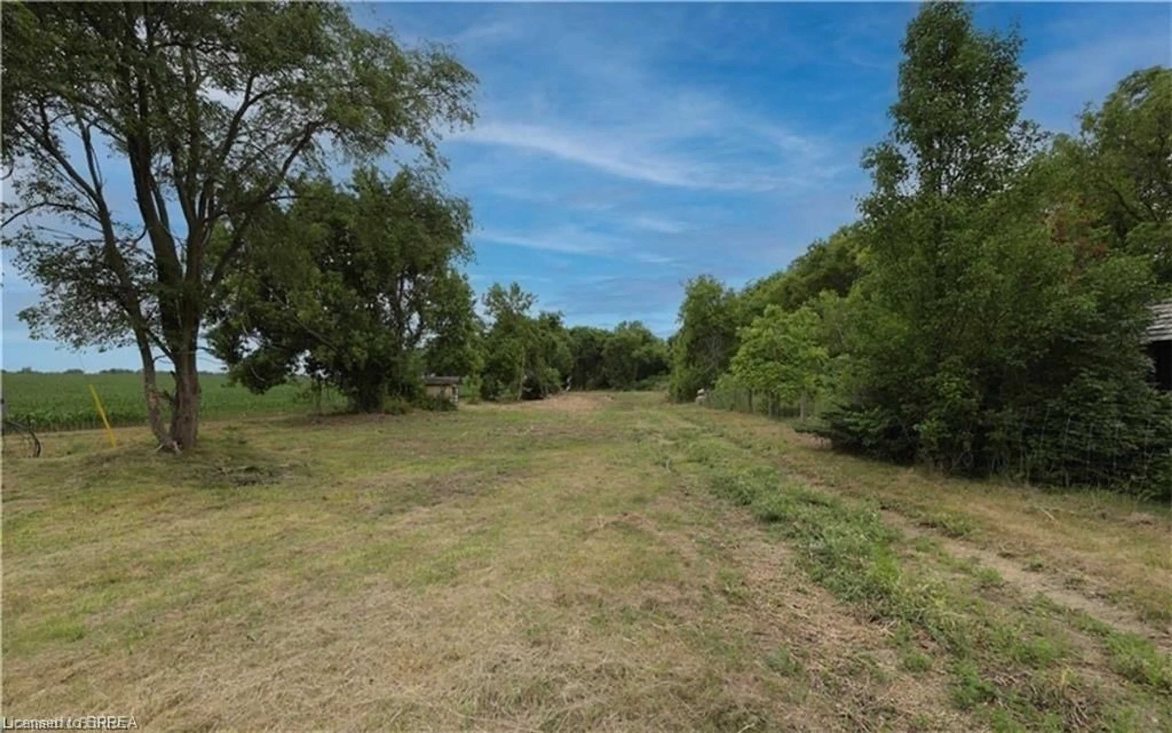 A pic from exterior of the house or condo, the fenced backyard for 567 Burtch Rd, Mount Pleasant Ontario N0E 1K0