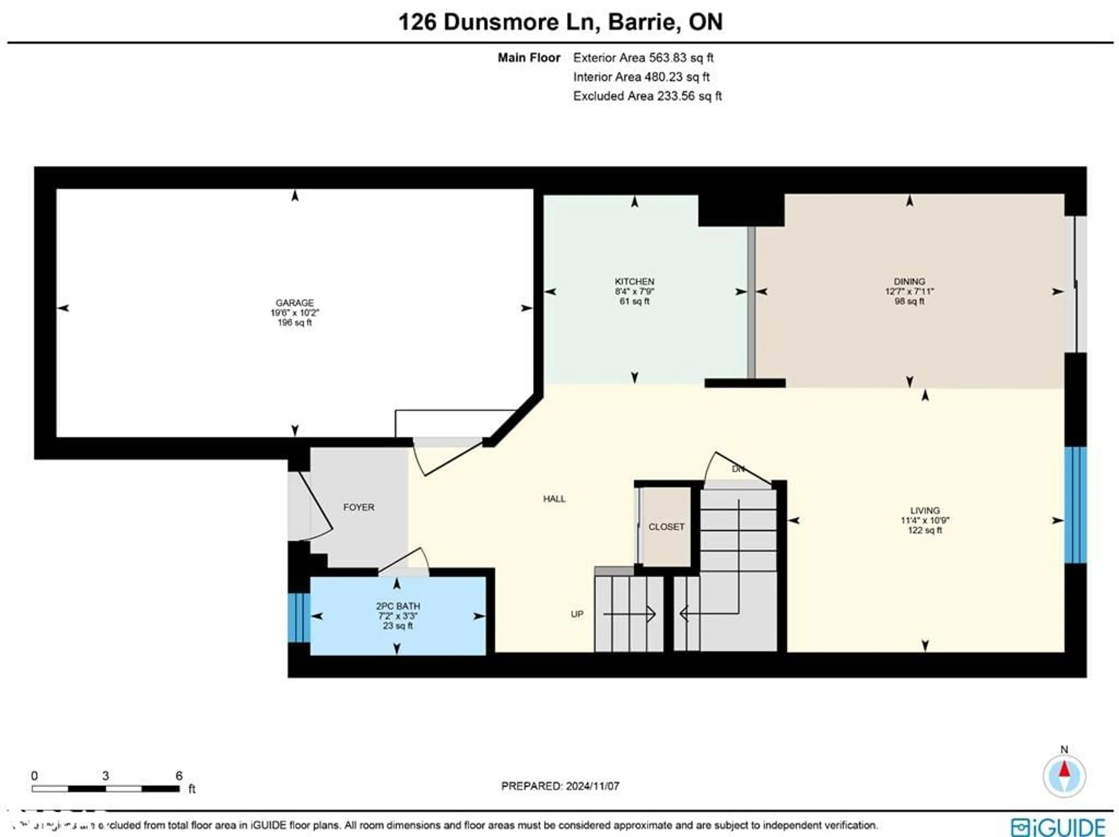 Floor plan for 126 Dunsmore Lane, Barrie Ontario L4M 6Z7