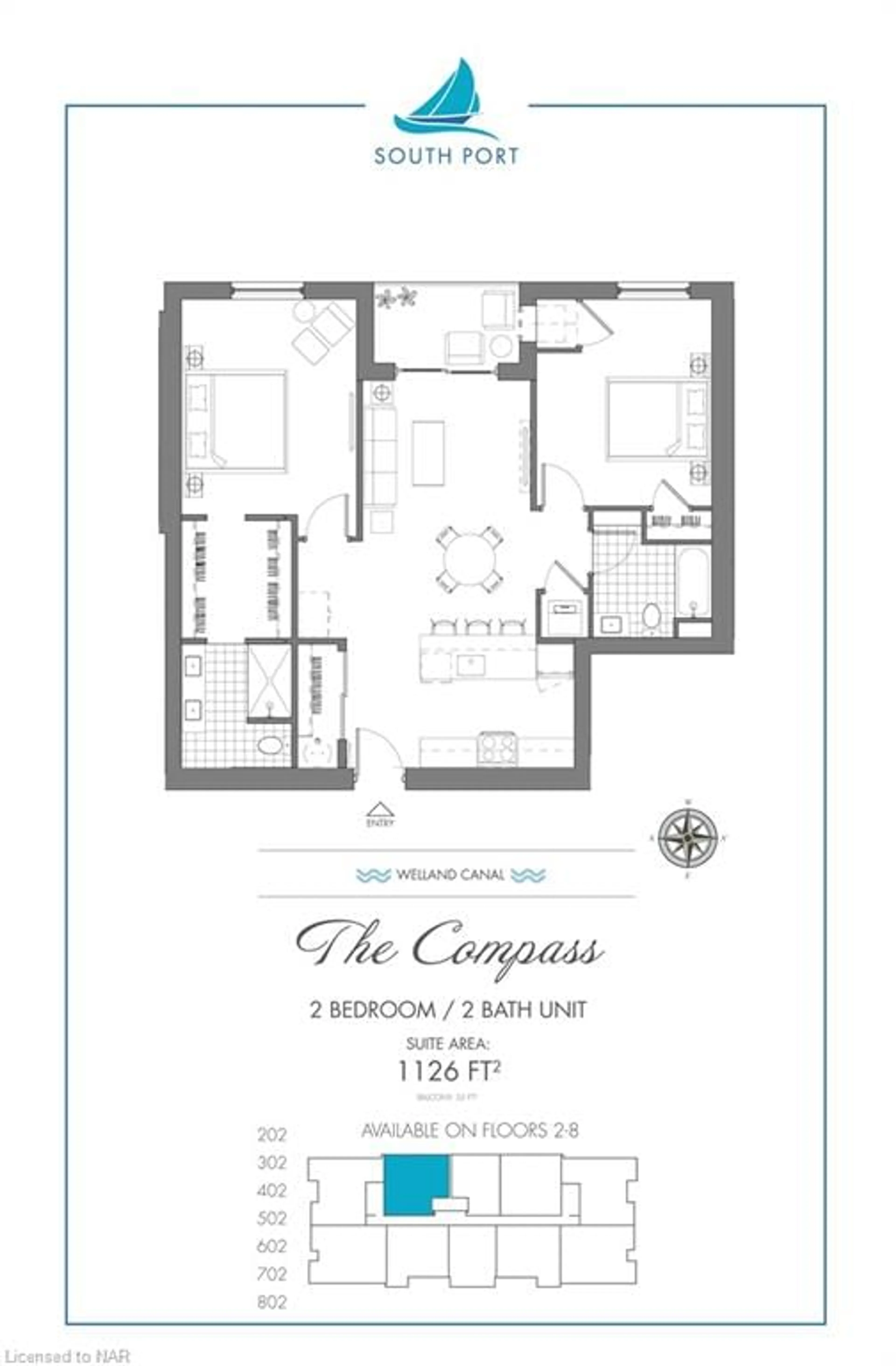 Floor plan for 118 West St #502, Port Colborne Ontario L3K 4C9