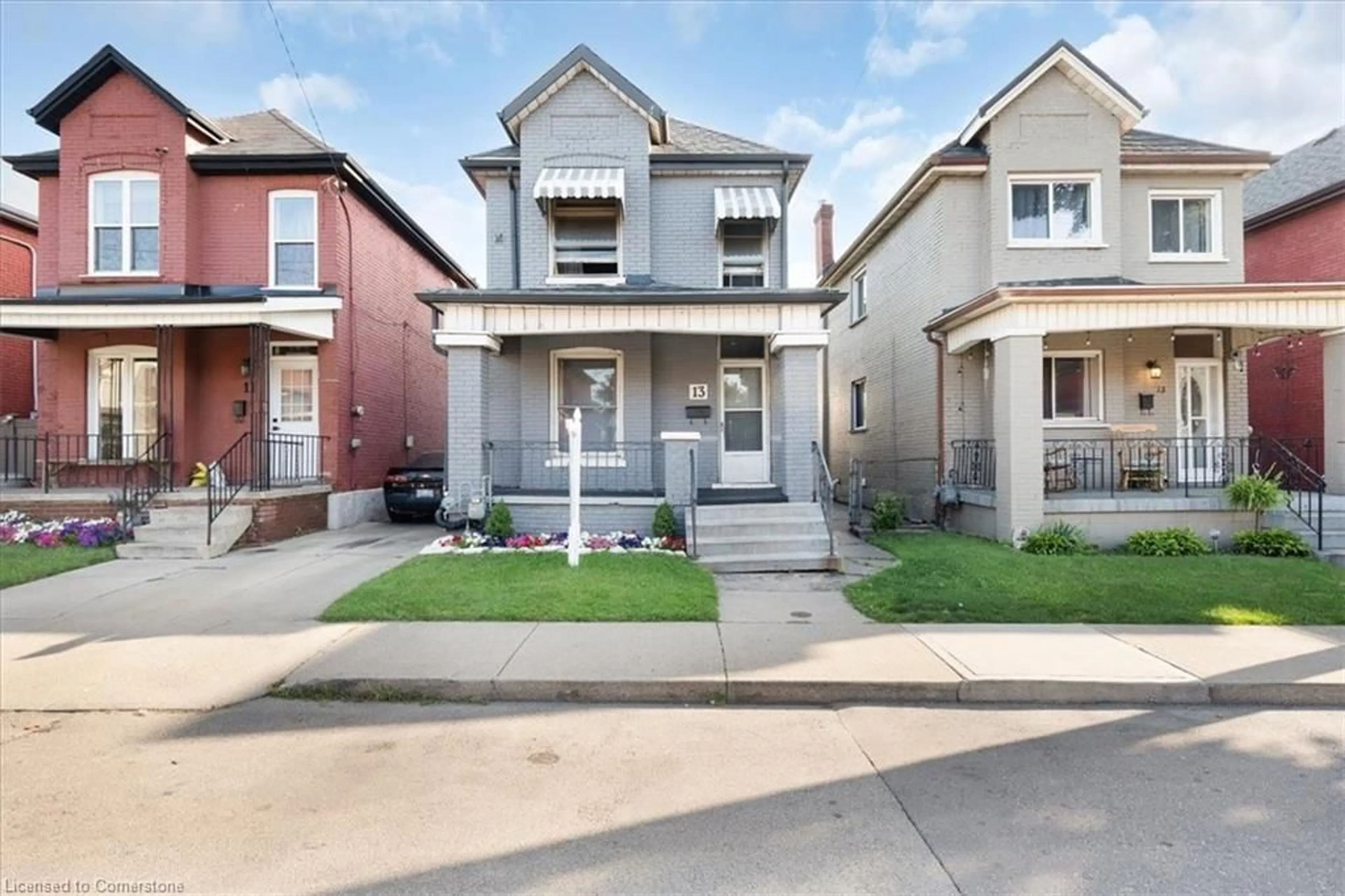 Frontside or backside of a home, the street view for 13 Clinton St, Hamilton Ontario L8L 3J7