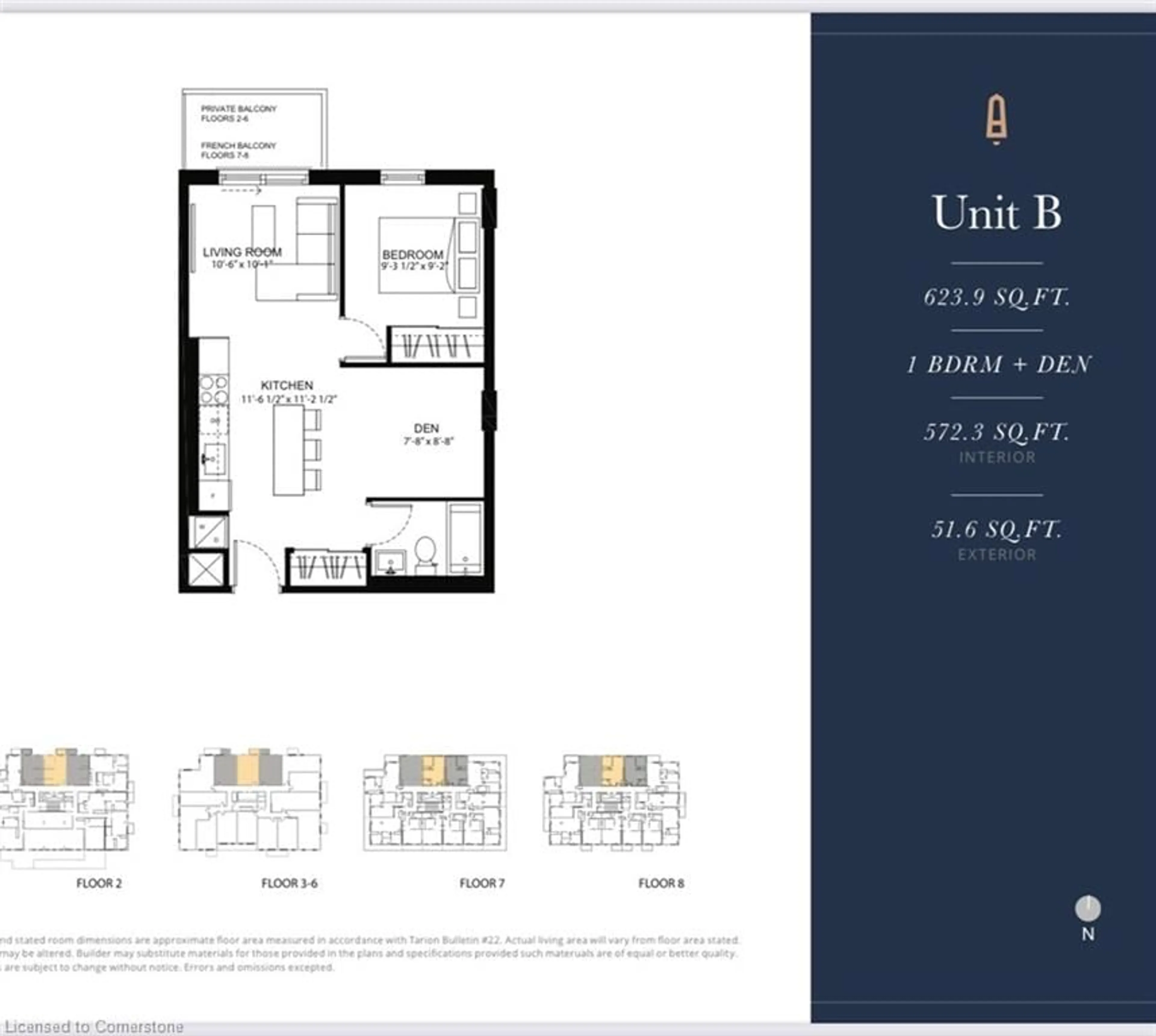 Floor plan for 7 Erie Ave #713, Brantford Ontario N3S 2E7