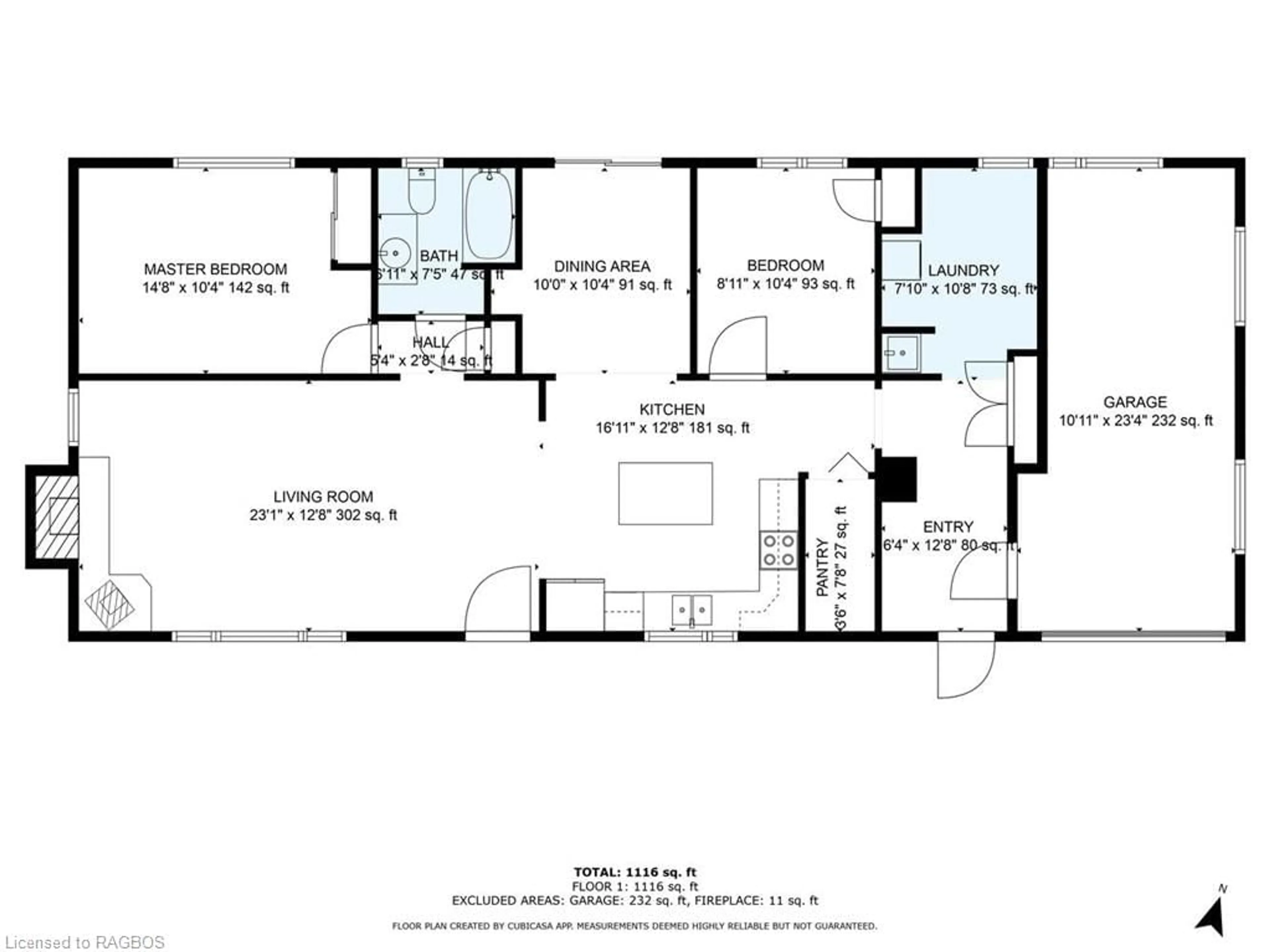 Floor plan for 25 Avele Rd, Red Bay Ontario N0H 2T0