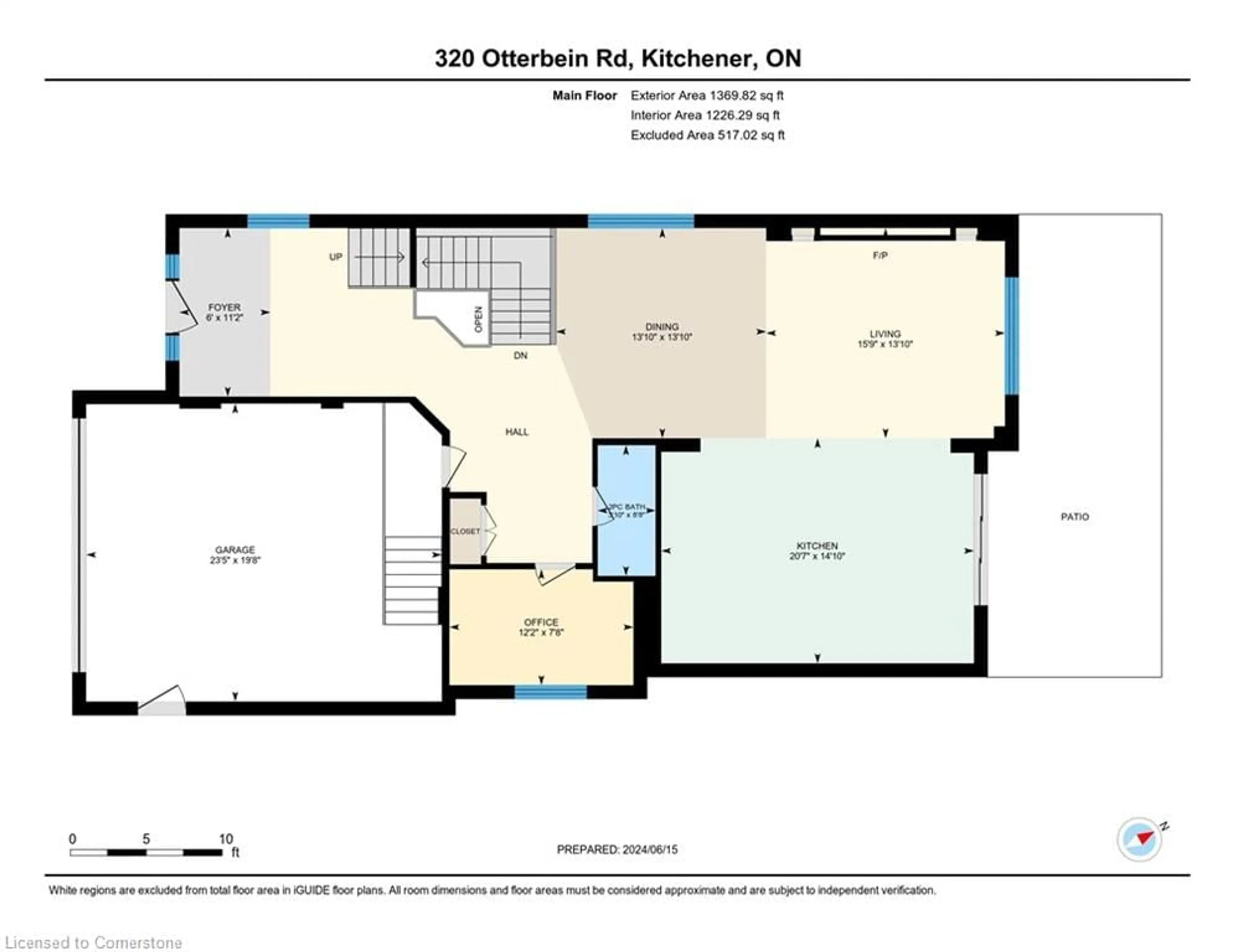 Floor plan for 320 Otterbein Rd, Kitchener Ontario N2B 0A7