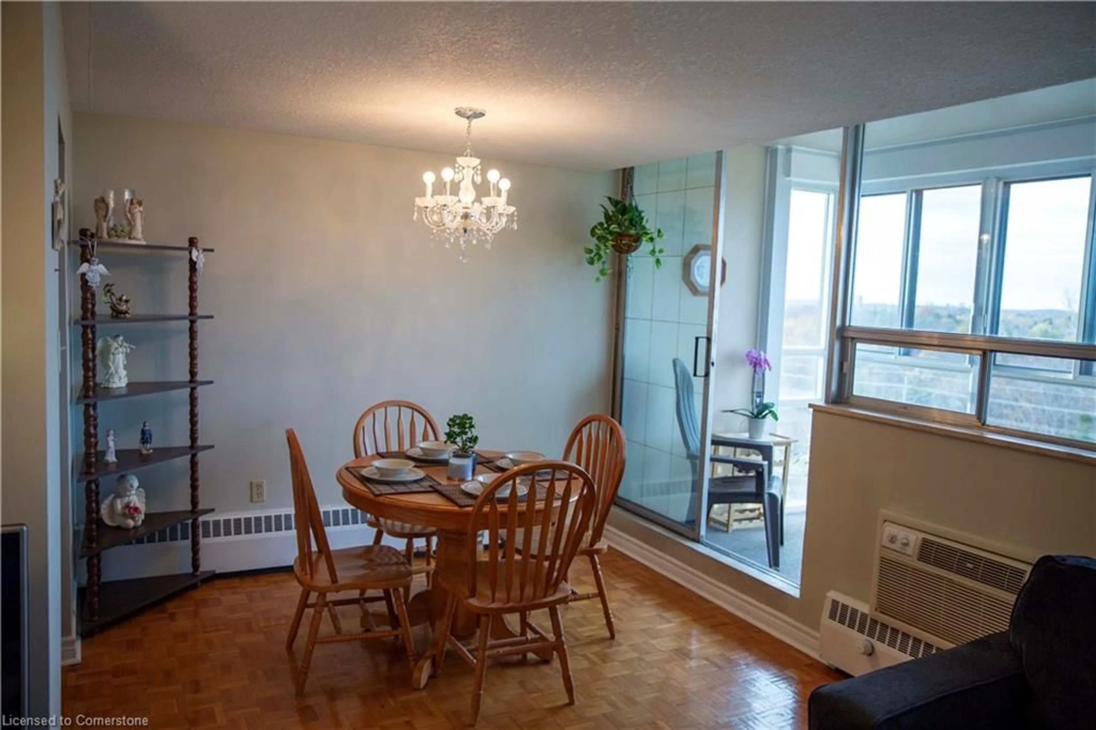 Dining room, wood floors, cottage for 24 Midland Dr #807, Kitchener Ontario N2A 2A8