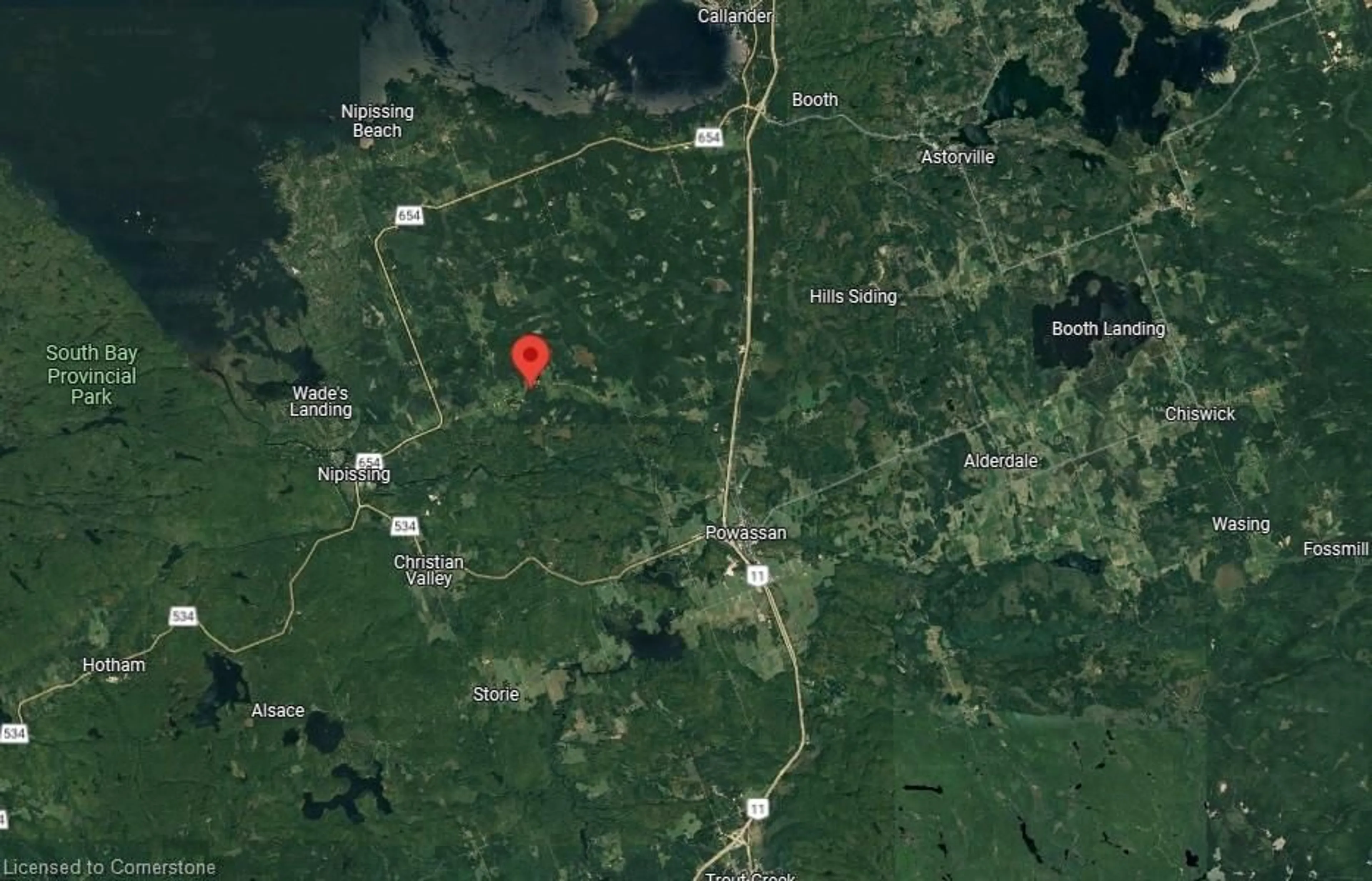 Picture of a map for 733 Hazel Glen Road, Callander Ontario P0H 1W0