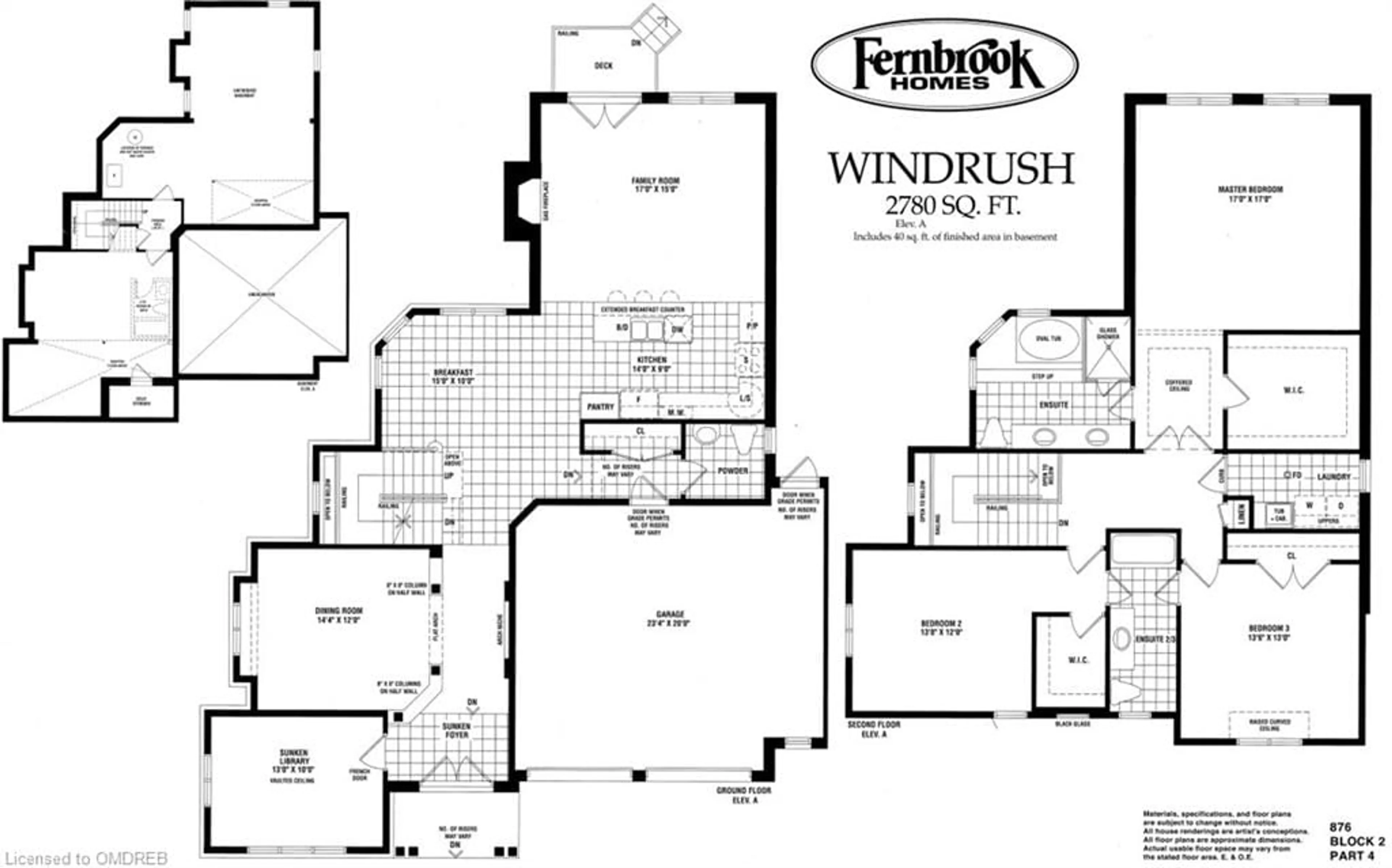 Floor plan for 3168 Watercliffe Crt, Oakville Ontario L6M 0K7