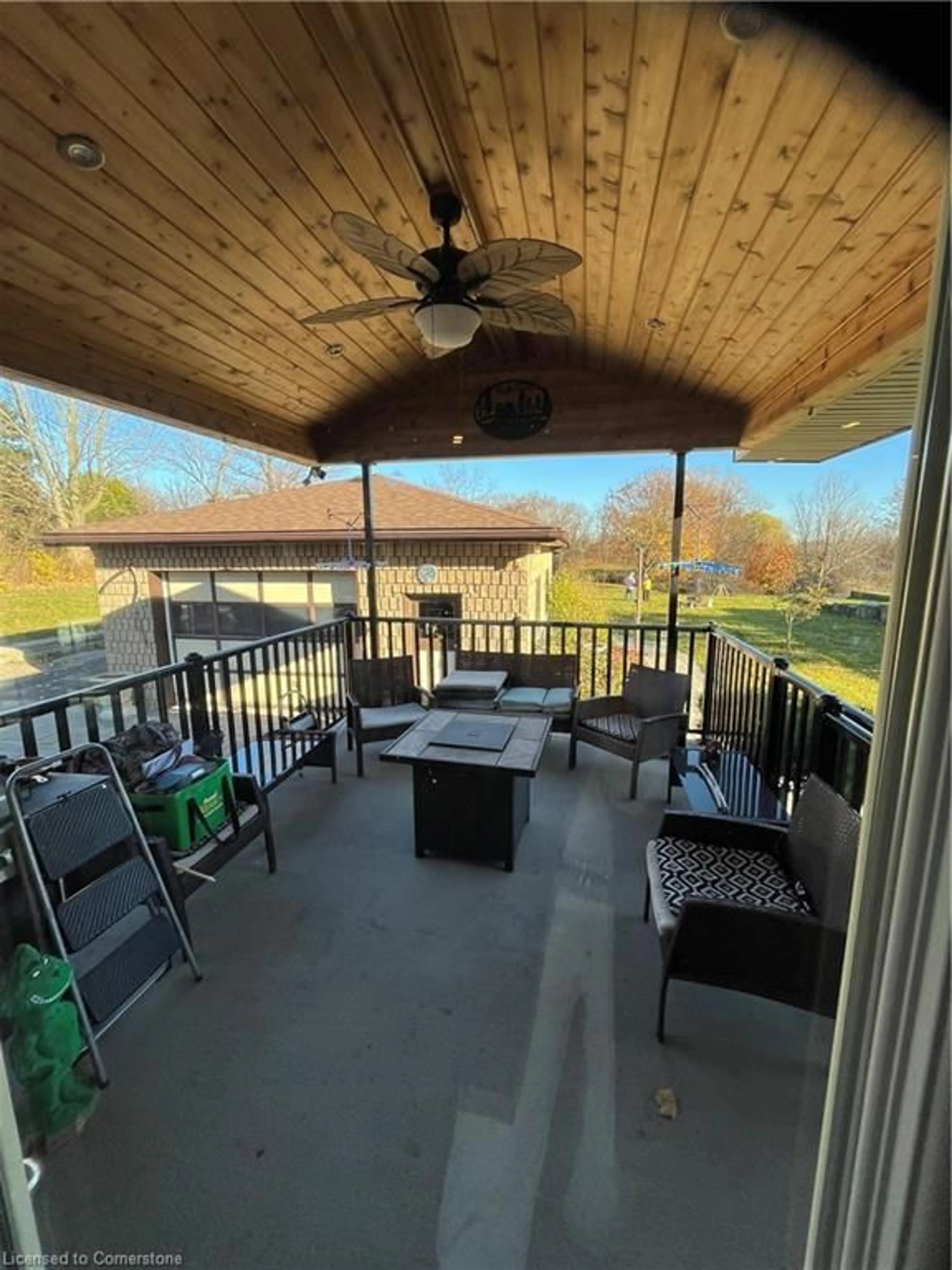 Patio, the fenced backyard for 1629 Glancaster Rd, Glanbrook Ontario L0R 1W0