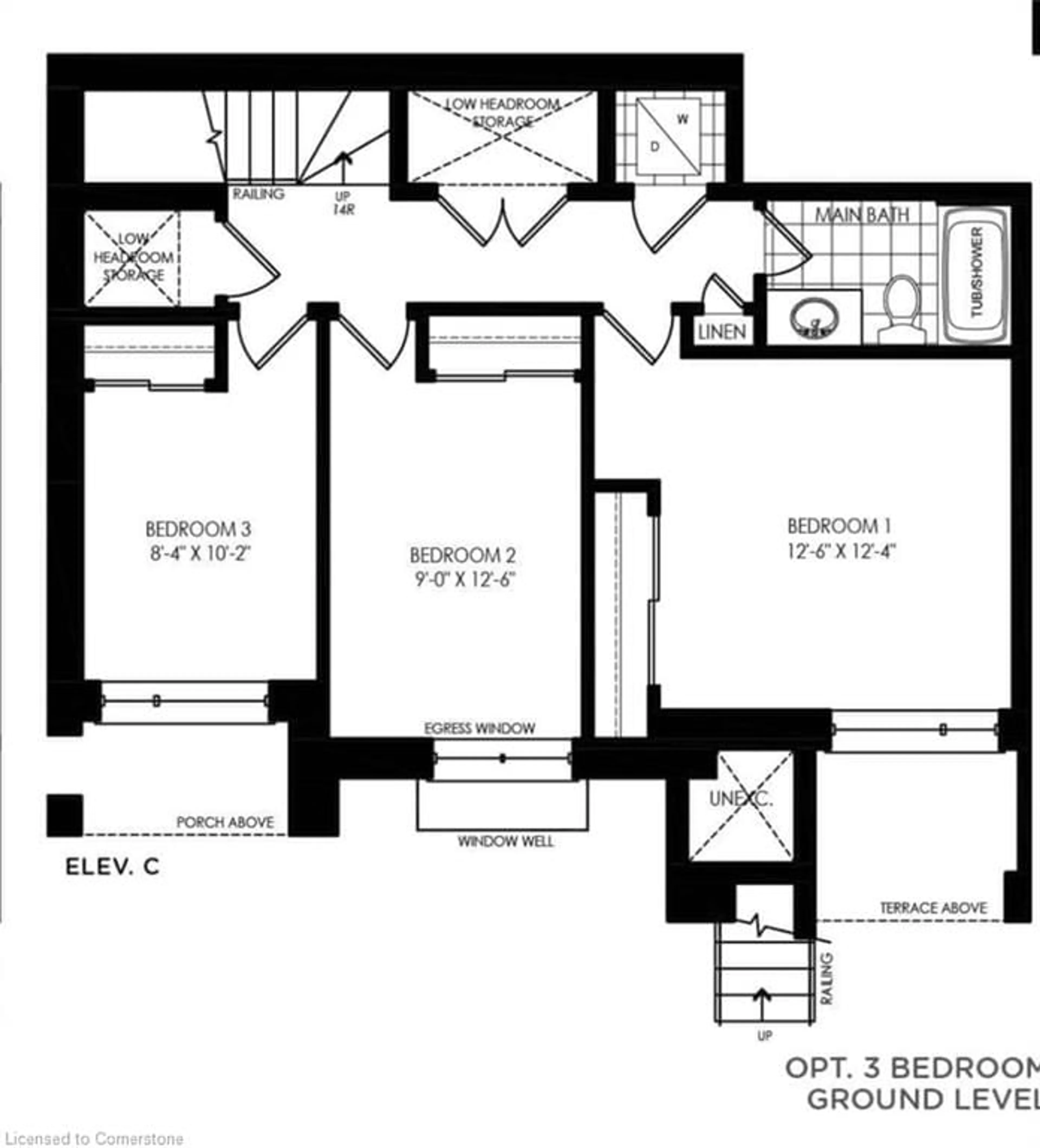 Floor plan for 45 Fieldridge Cres #16, Brampton Ontario L6R 0A7