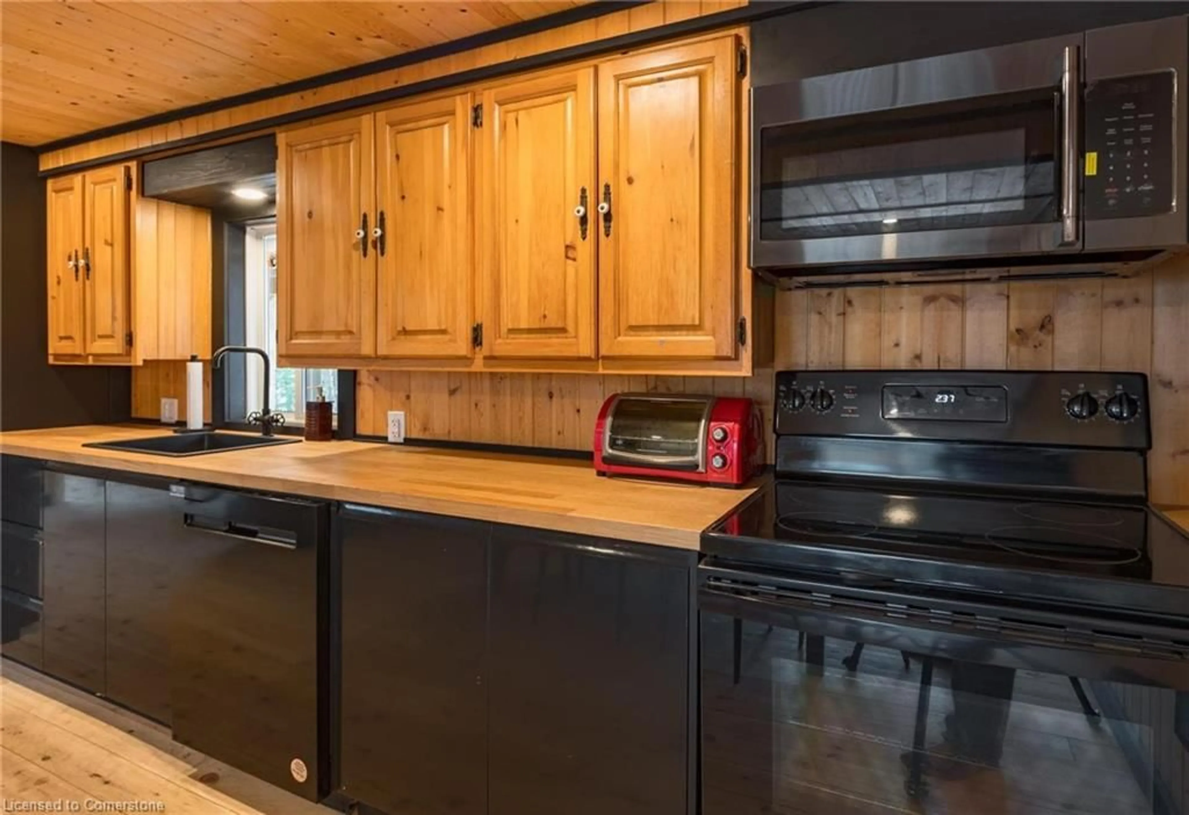 Rustic kitchen, wood floors, cottage for 106 Boundary Lane, Kinmount Ontario K0M 2A0