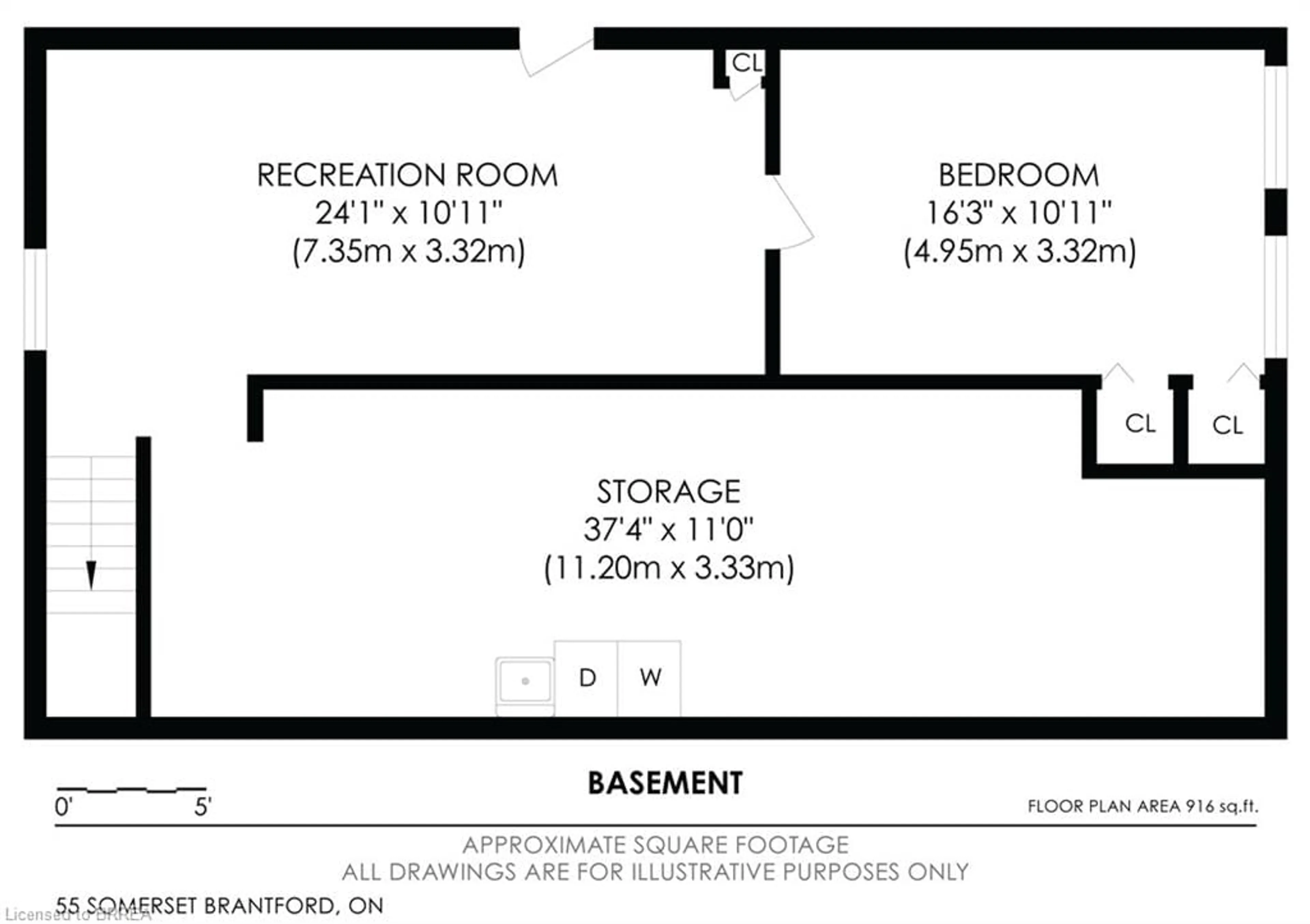 Floor plan for 55 Somerset Rd, Brantford Ontario N3R 5A3