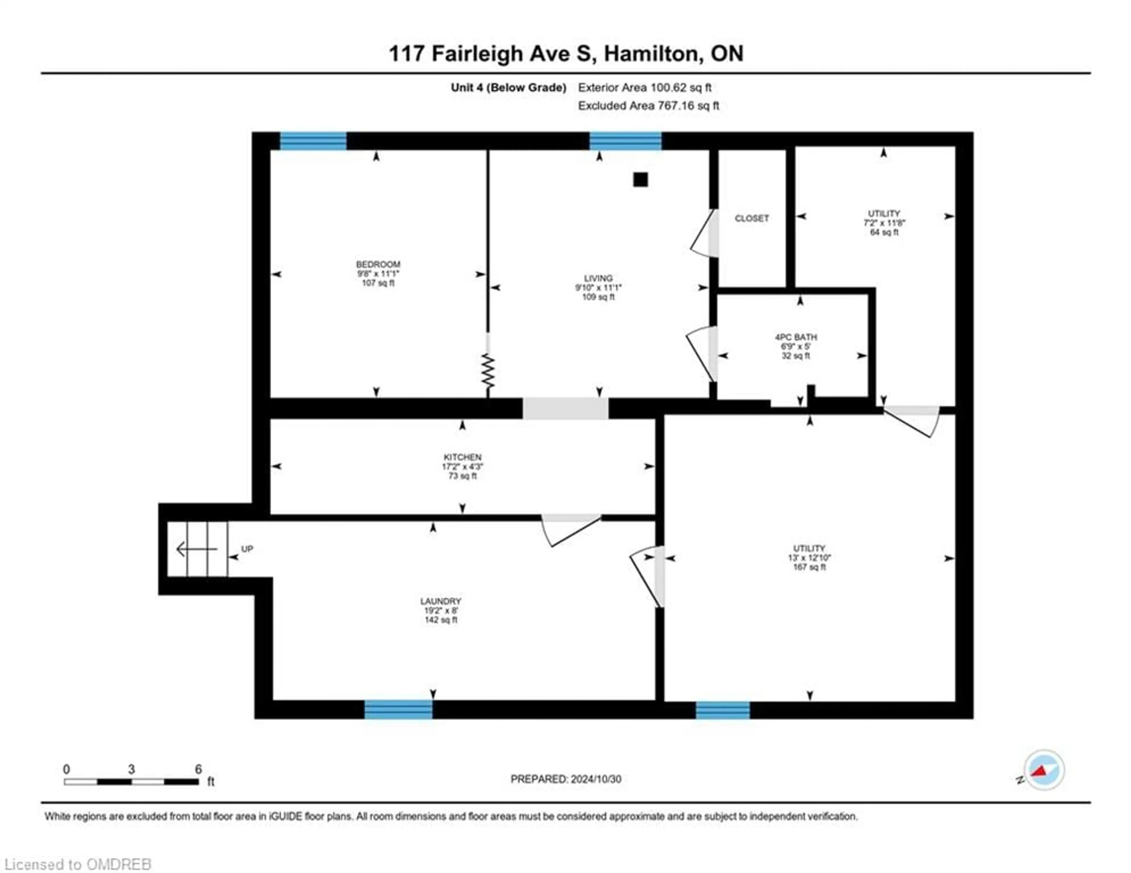 Floor plan for 117 Fairleigh Ave, Hamilton Ontario L8M 2K4