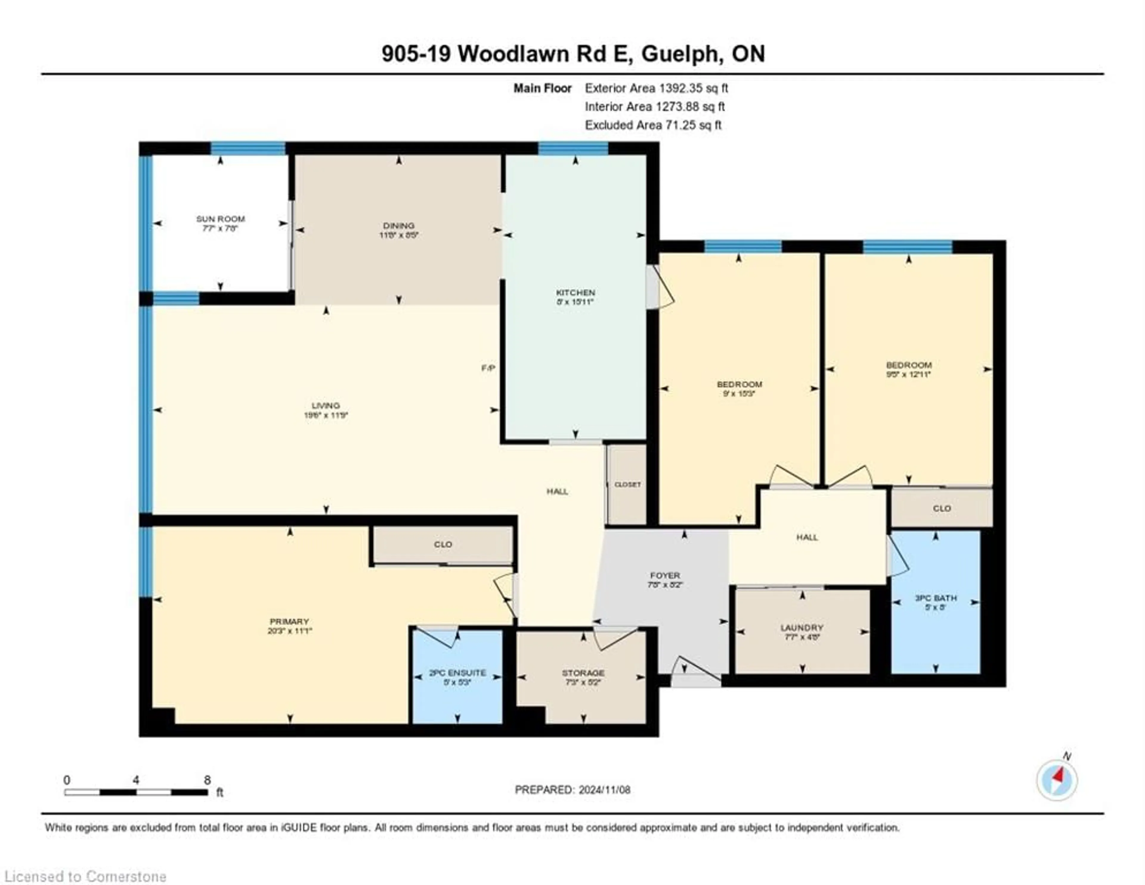 Floor plan for 19 Woodlawn Rd #905, Guelph Ontario N1H 7B1