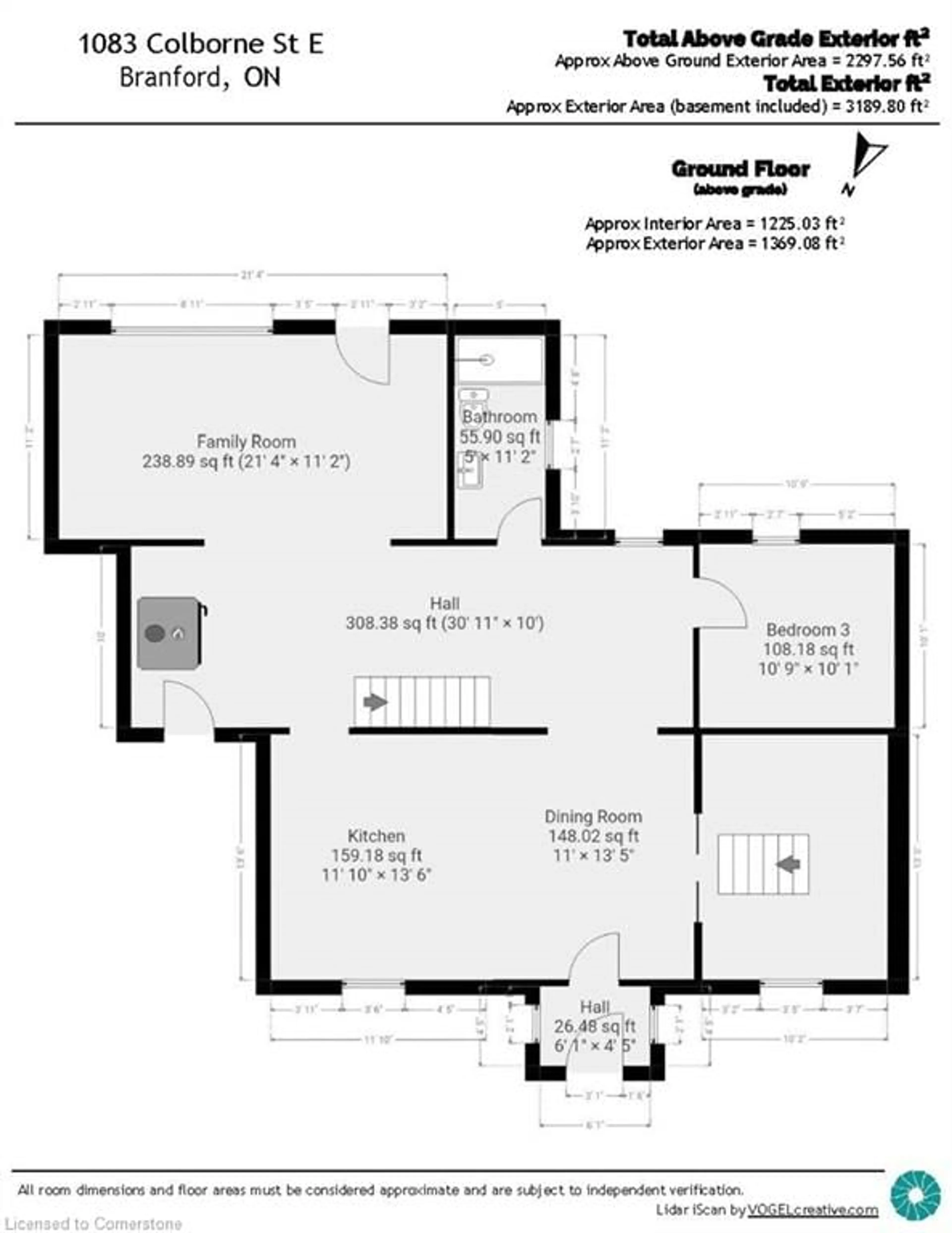 Floor plan for 1083 Colborne St, Brantford Ontario N3T 5M1