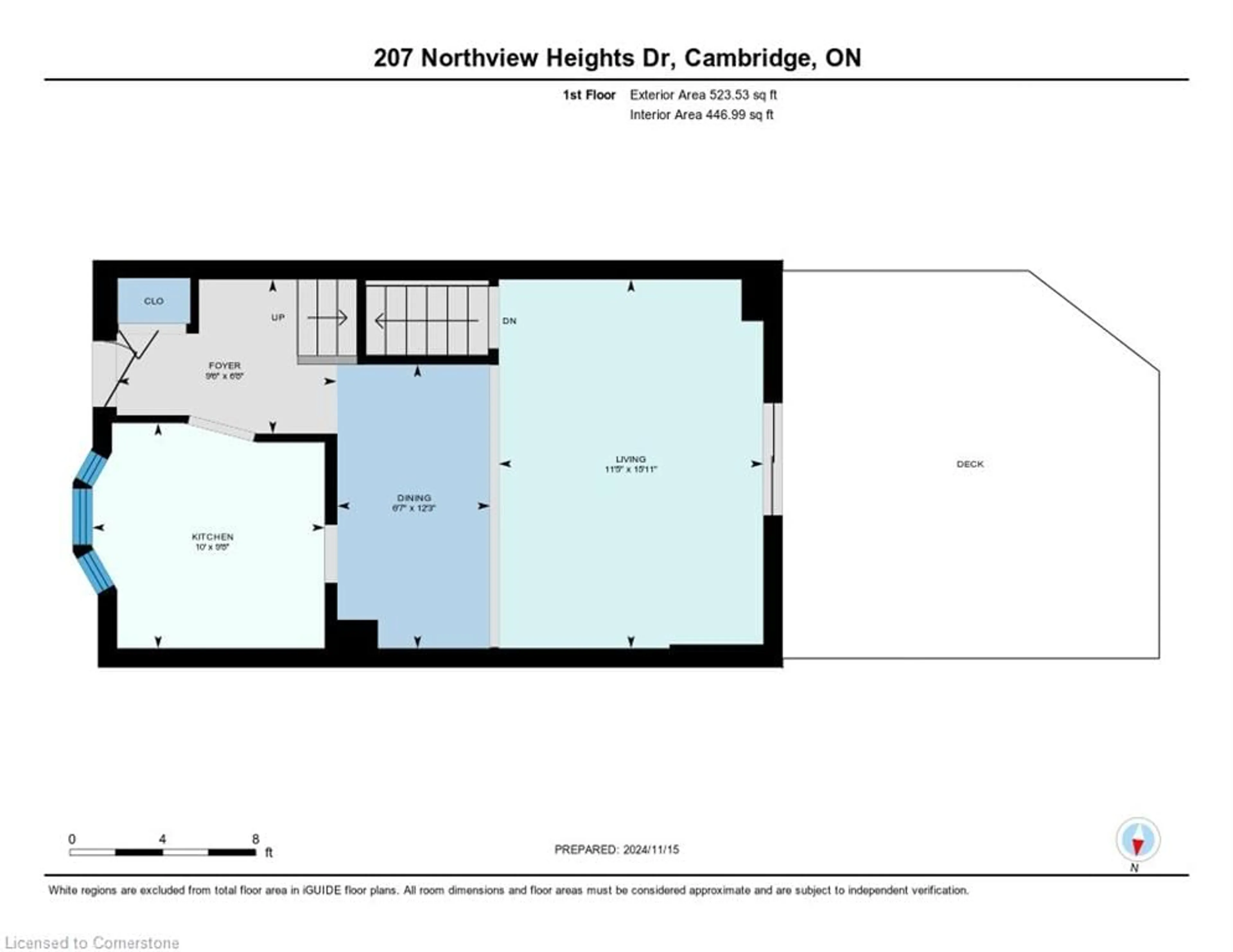 Floor plan for 207 Northview Heights Dr, Cambridge Ontario N1R 8C5