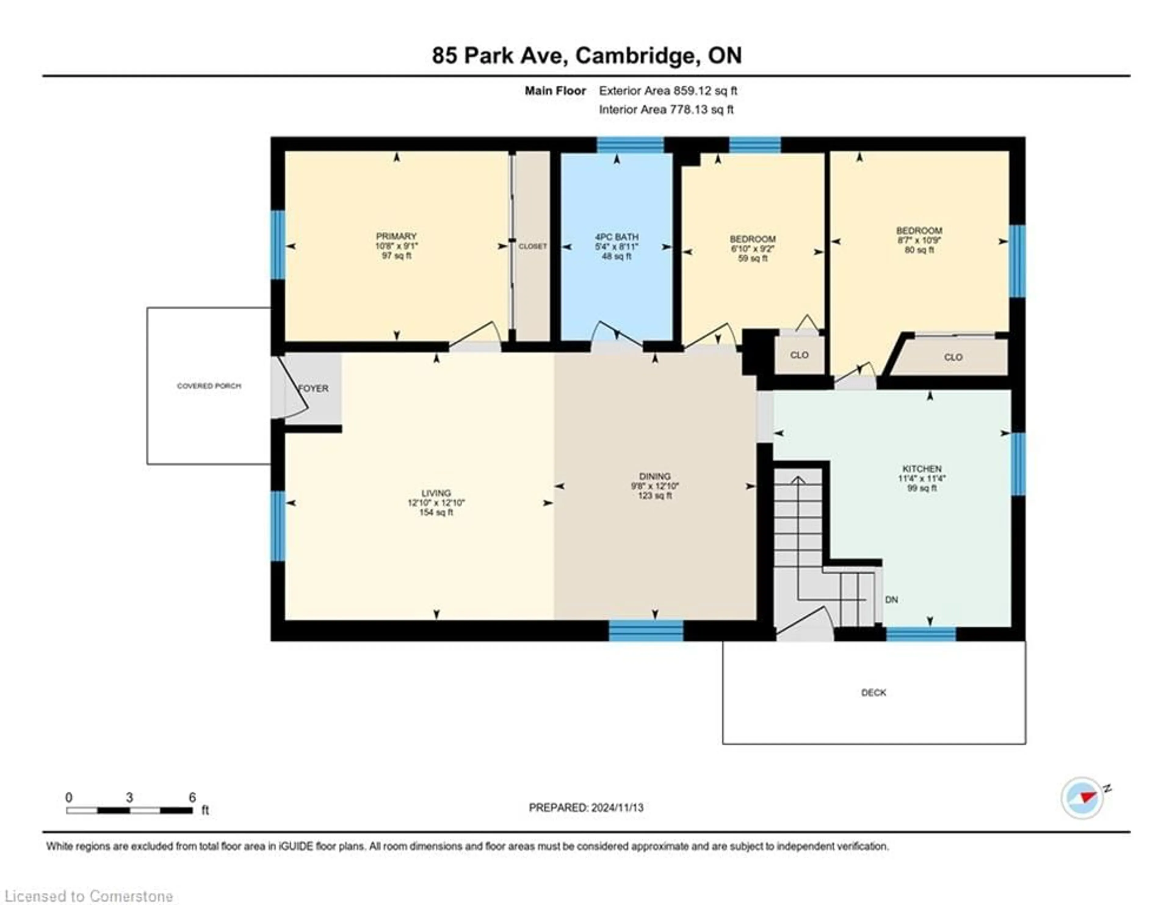 Floor plan for 85 Park Ave, Cambridge Ontario N1S 2S4