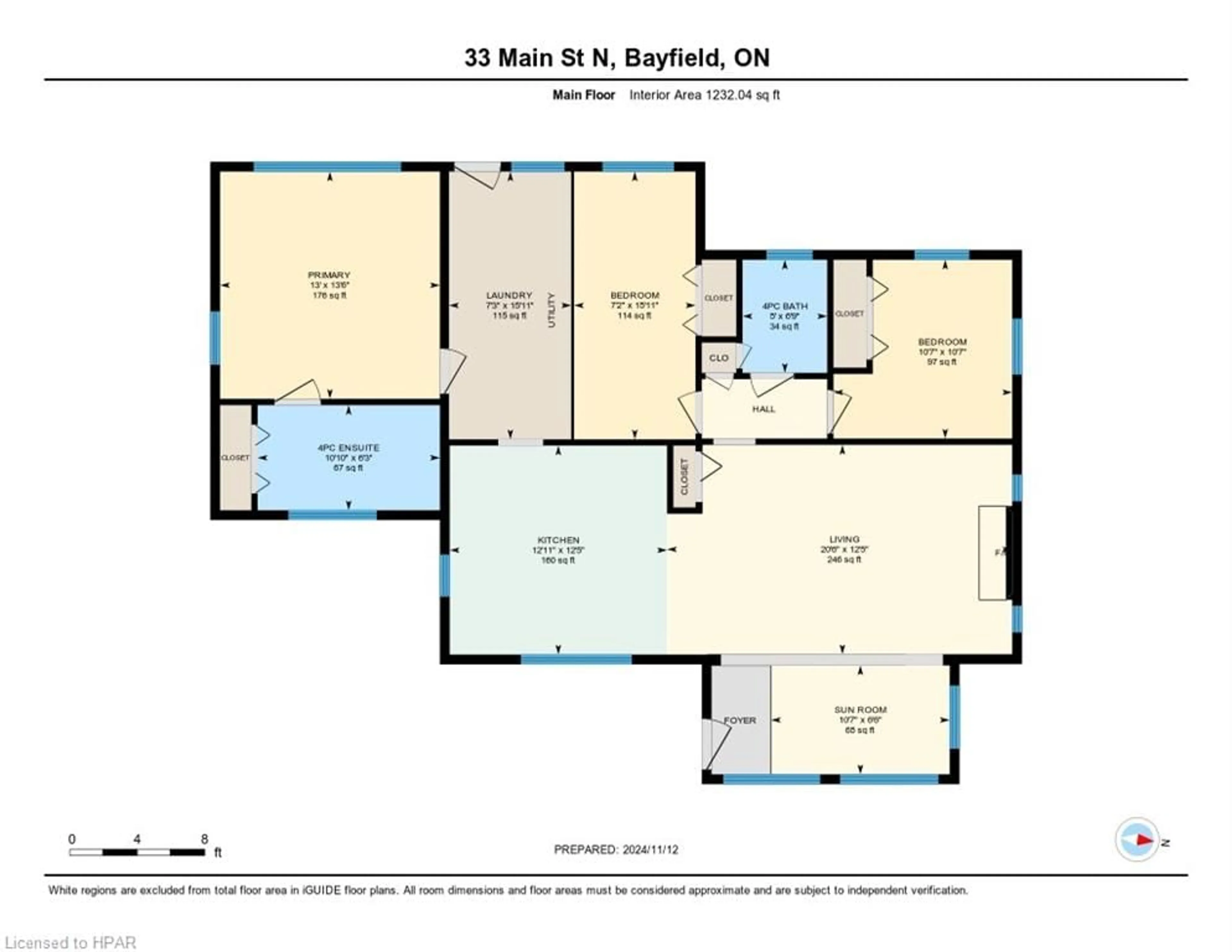 Floor plan for 33 Main St N St, Bayfield Ontario N0M 1G0