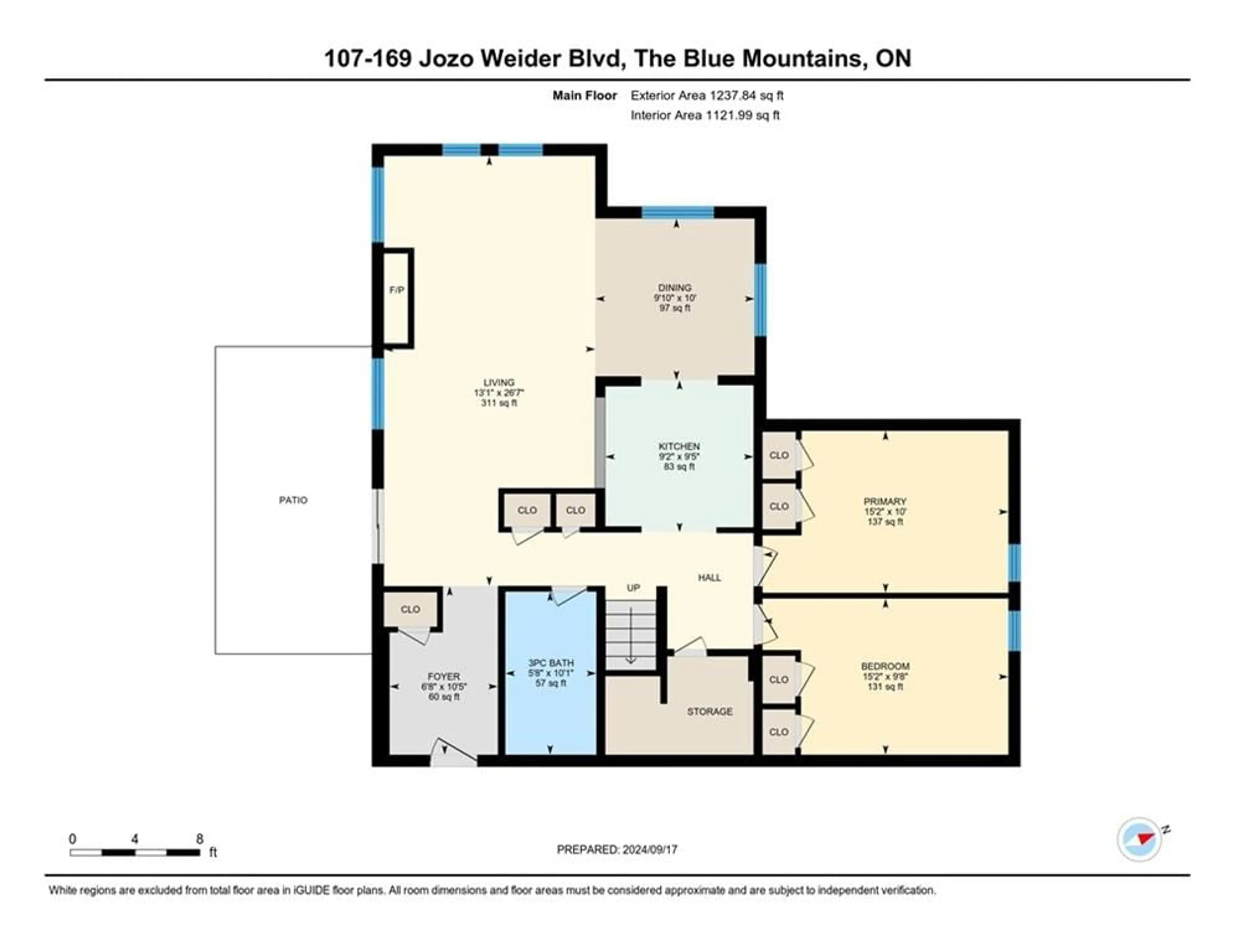 Floor plan for 169 Jozo Weider Blvd #107, The Blue Mountains Ontario L9Y 0P7