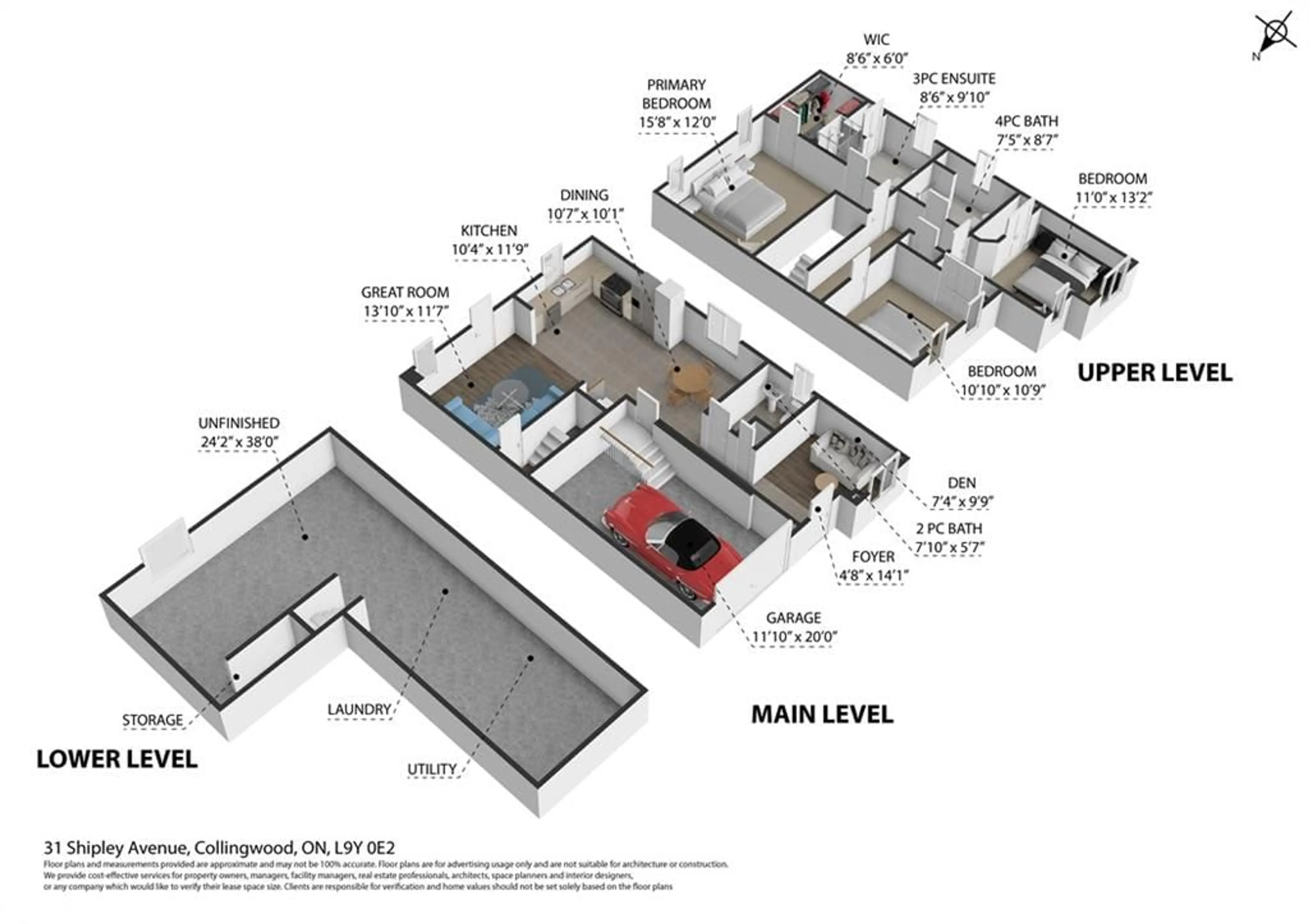 Floor plan for 7 Shipley Ave, Collingwood Ontario L9Y 5M7