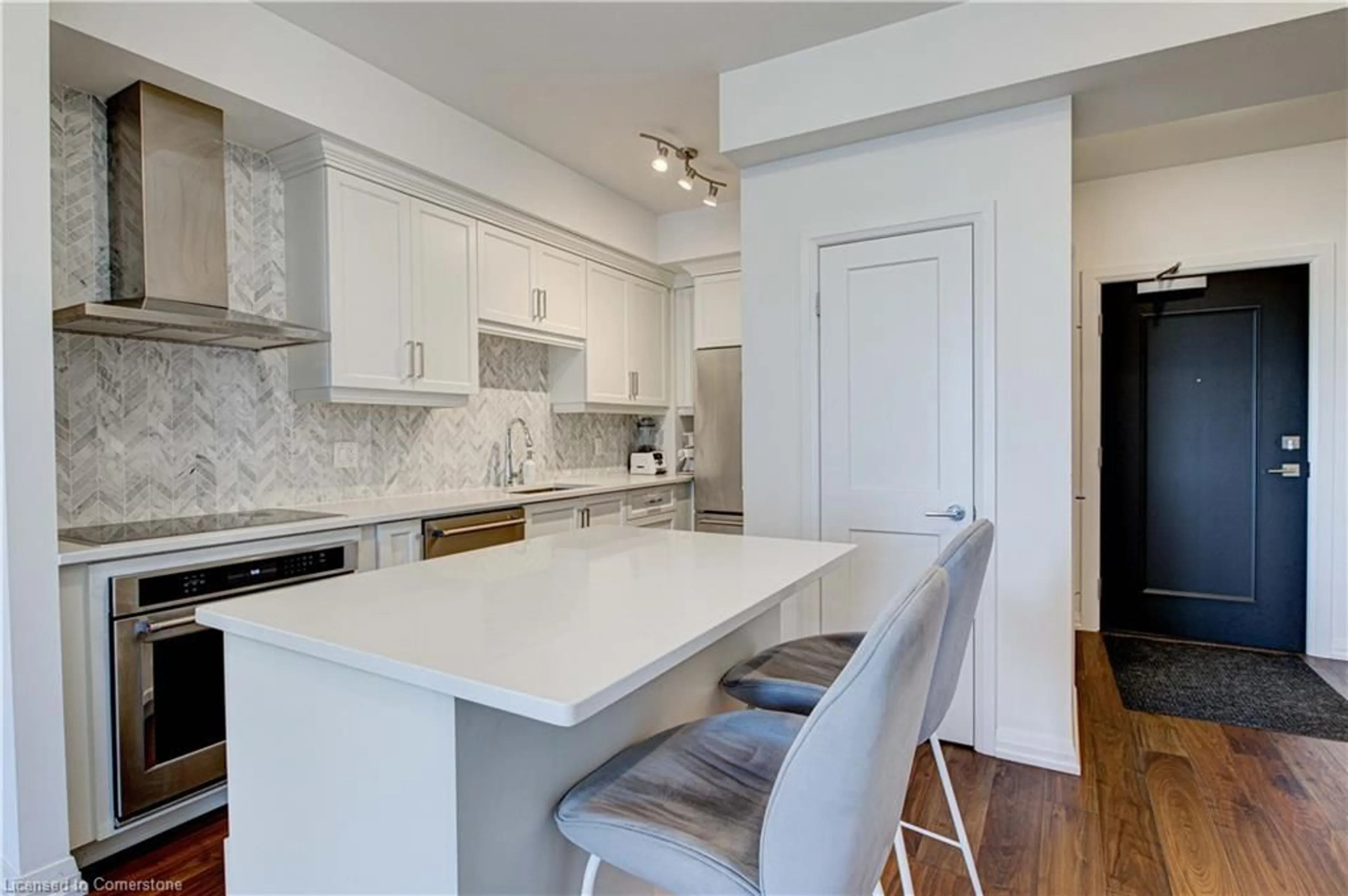 Open concept kitchen for 155 Caroline St #1104, Waterloo Ontario N2L 0J8