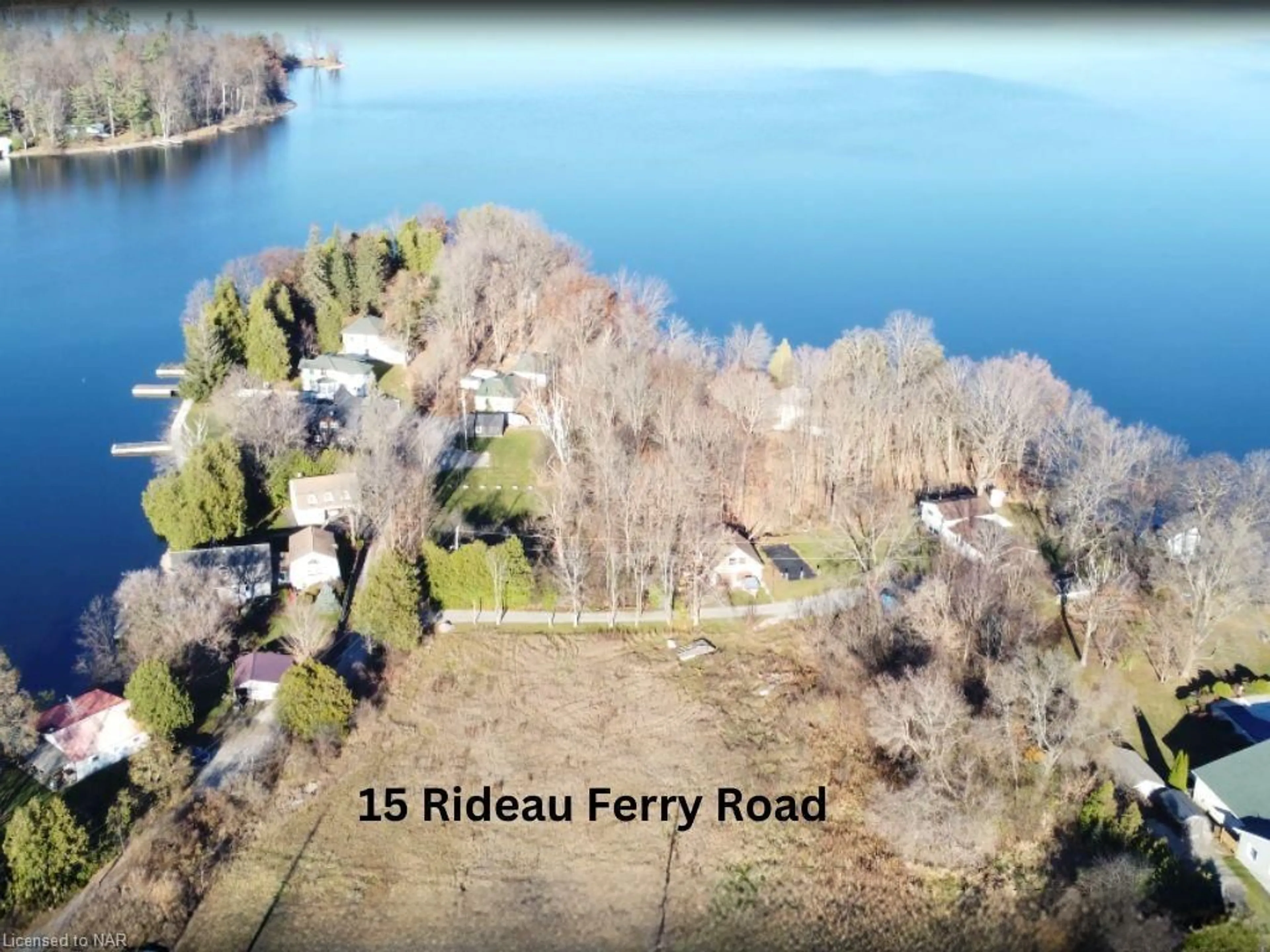 A pic from exterior of the house or condo, the street view for 15 Rideau Ferry Rd, Lombardy Ontario K0G 1L0