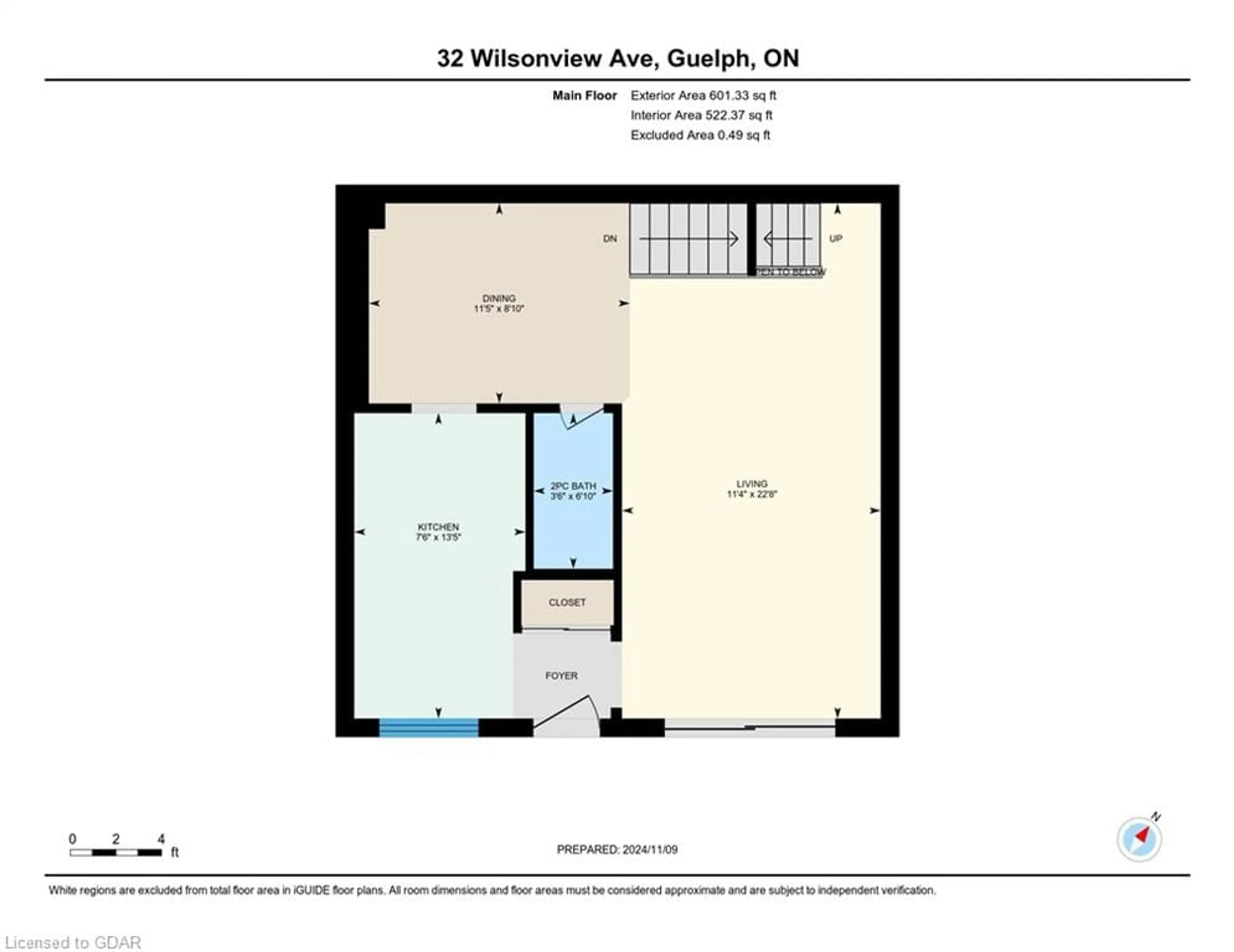 Floor plan for 32 Wilsonview Ave, Guelph Ontario N1G 2T9