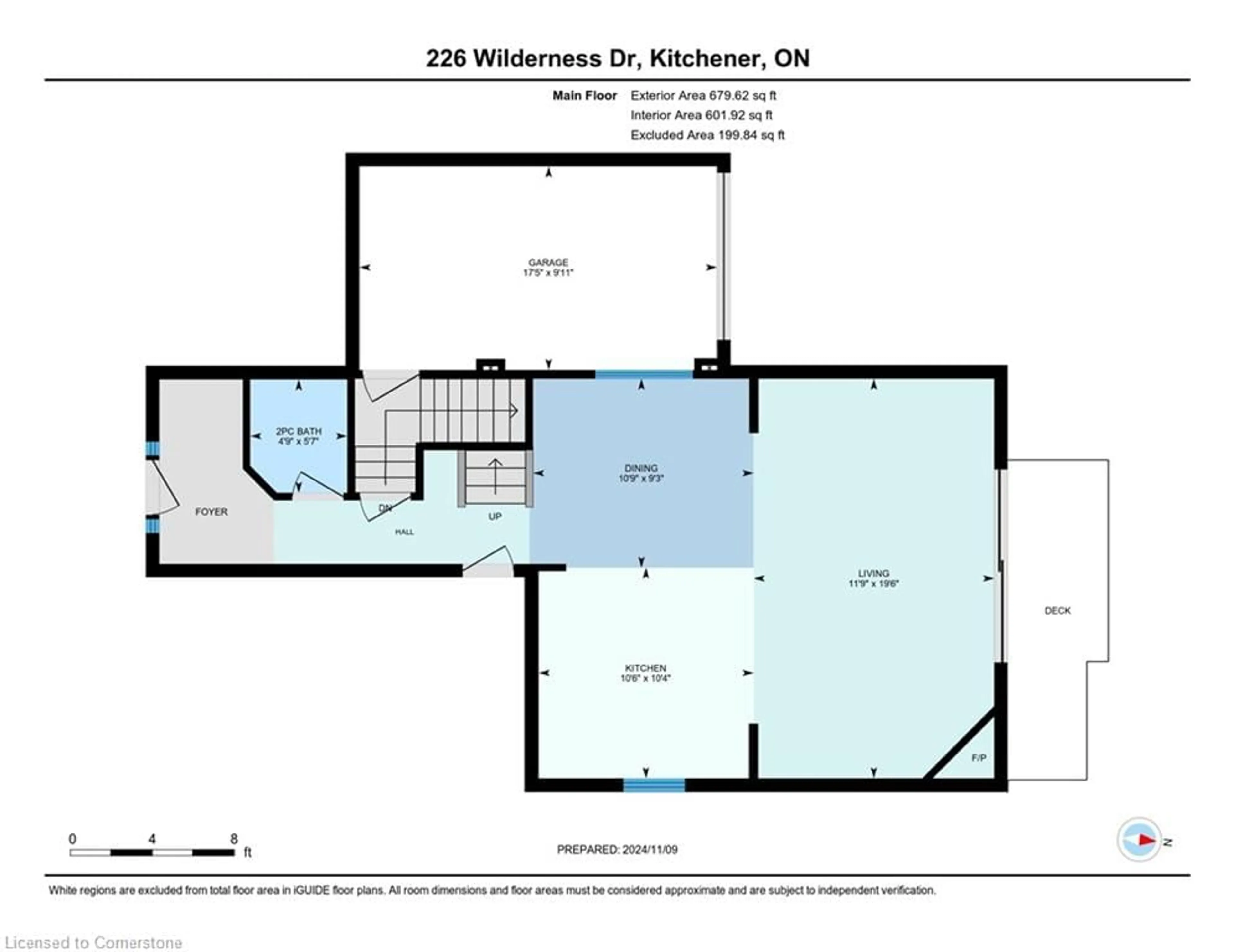 Floor plan for 226 Wilderness Dr, Kitchener Ontario N2E 3R6