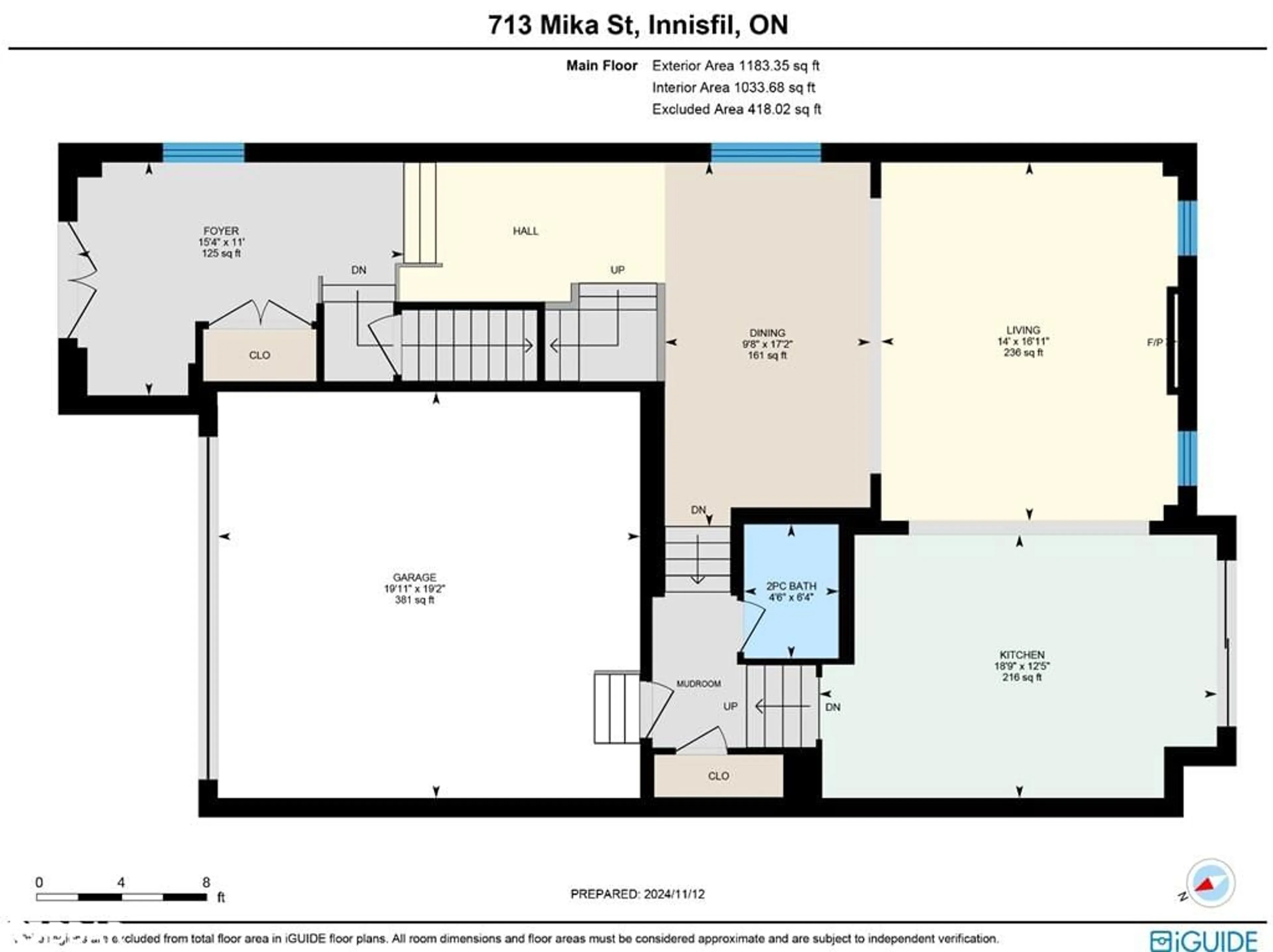 Floor plan for 713 Mika St, Innisfil Ontario L9S 0R8