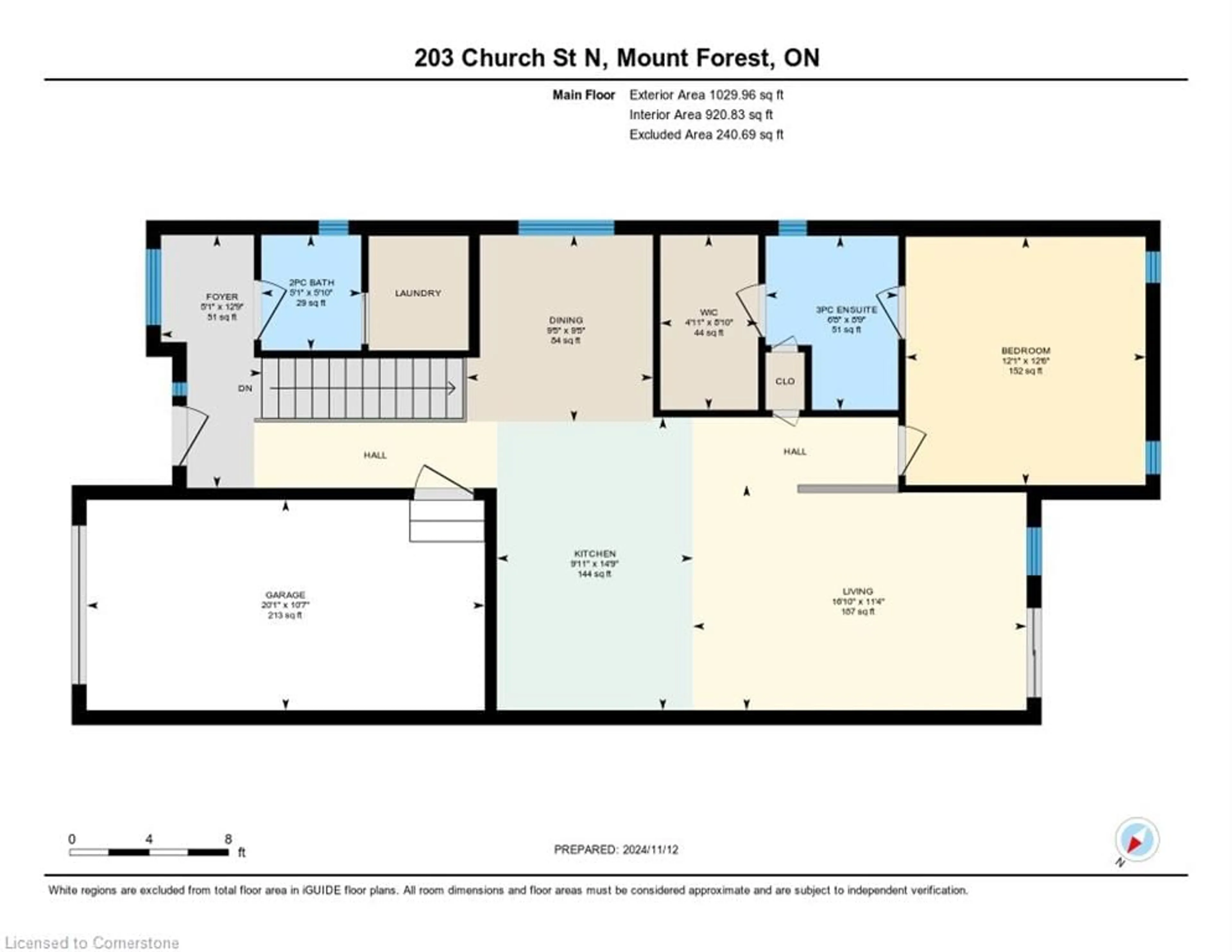 Floor plan for 203 Church St, Mount Forest Ontario N0G 2L2