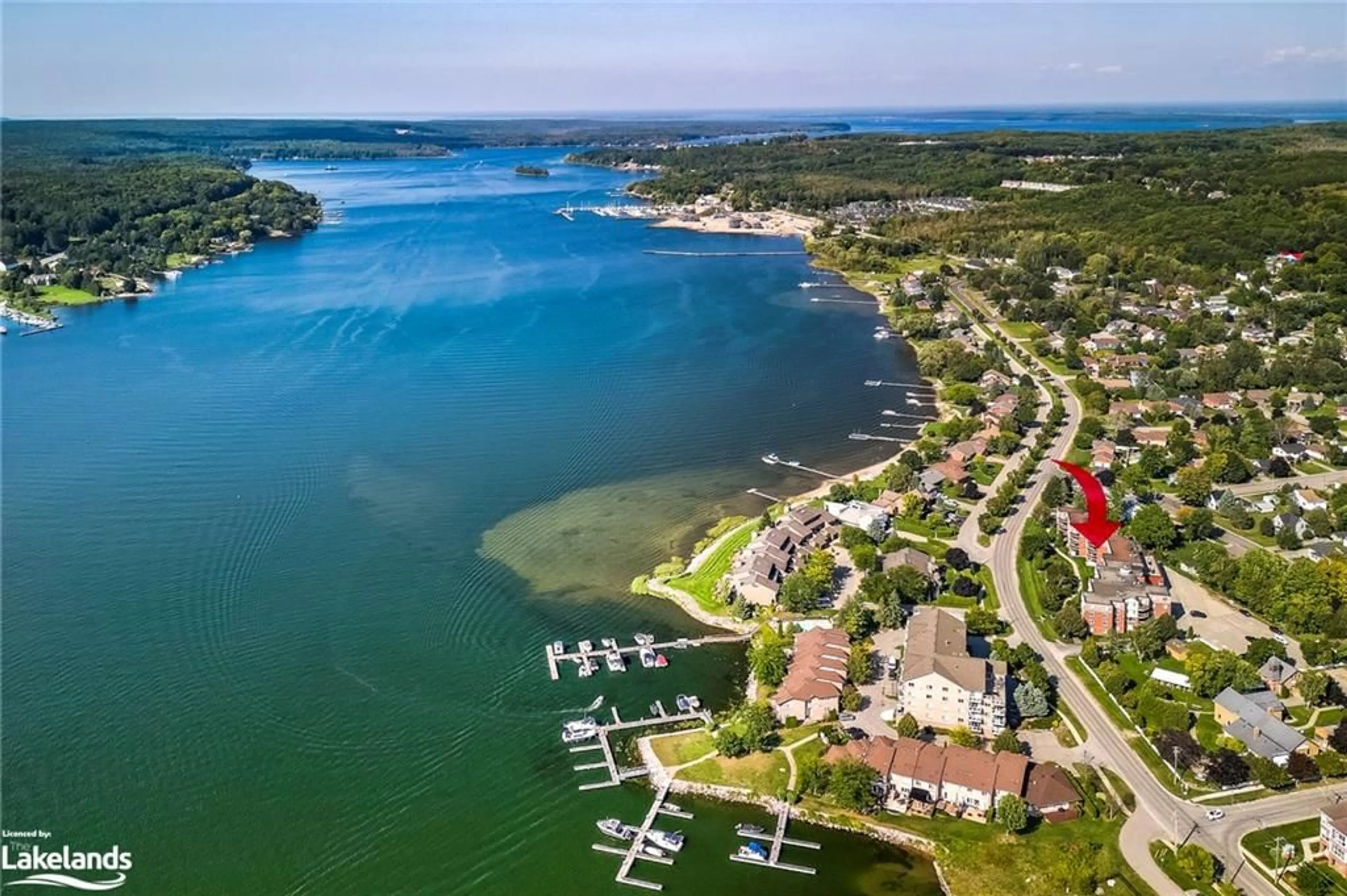 A pic from exterior of the house or condo, lake for 11 Beck Blvd #204, Penetanguishene Ontario L9M 2G1