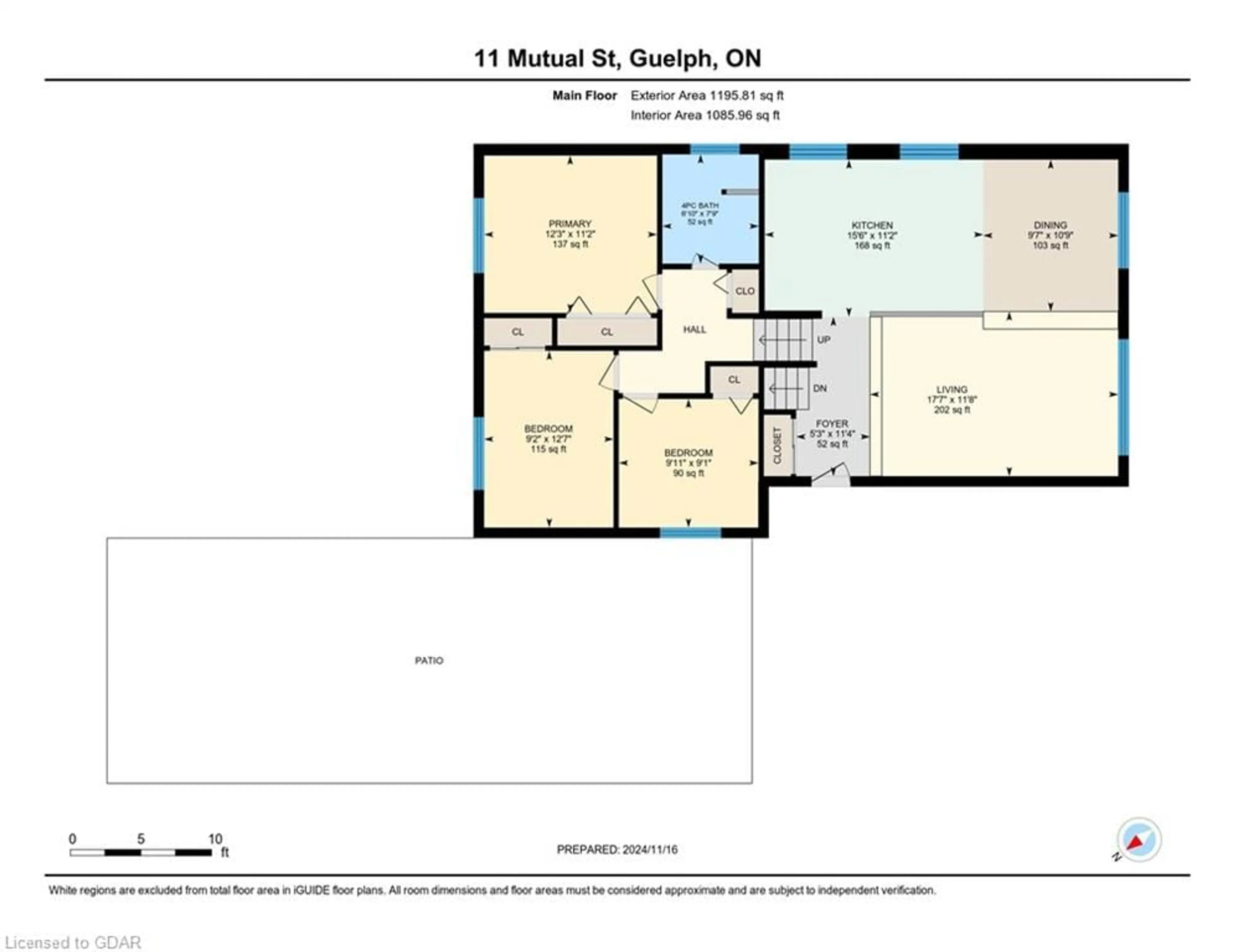 Floor plan for 11 Mutual St, Guelph Ontario N1G 2A4