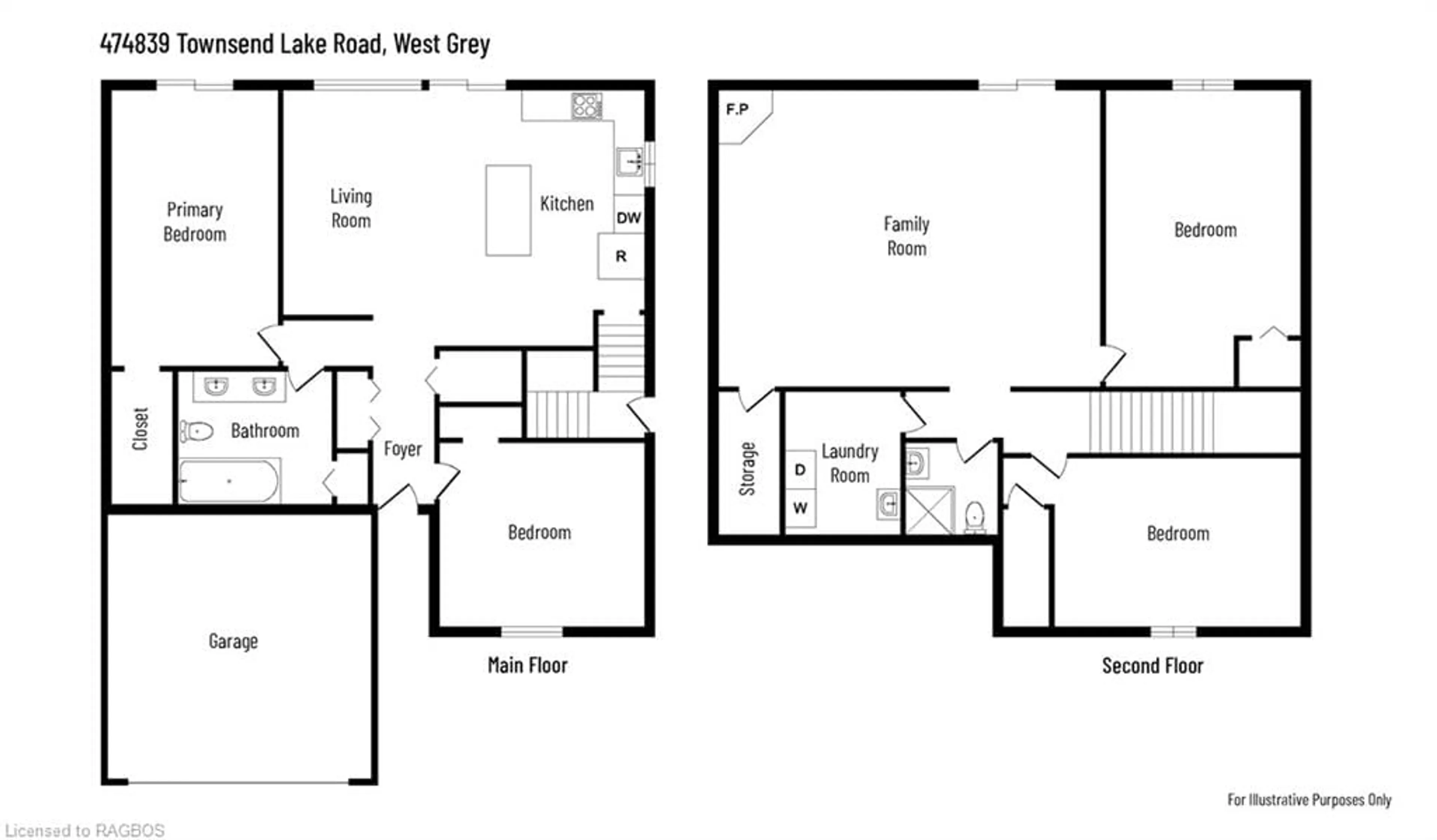 Floor plan for 474839 Townsend Lake Rd, West Grey Ontario N0C 1H0