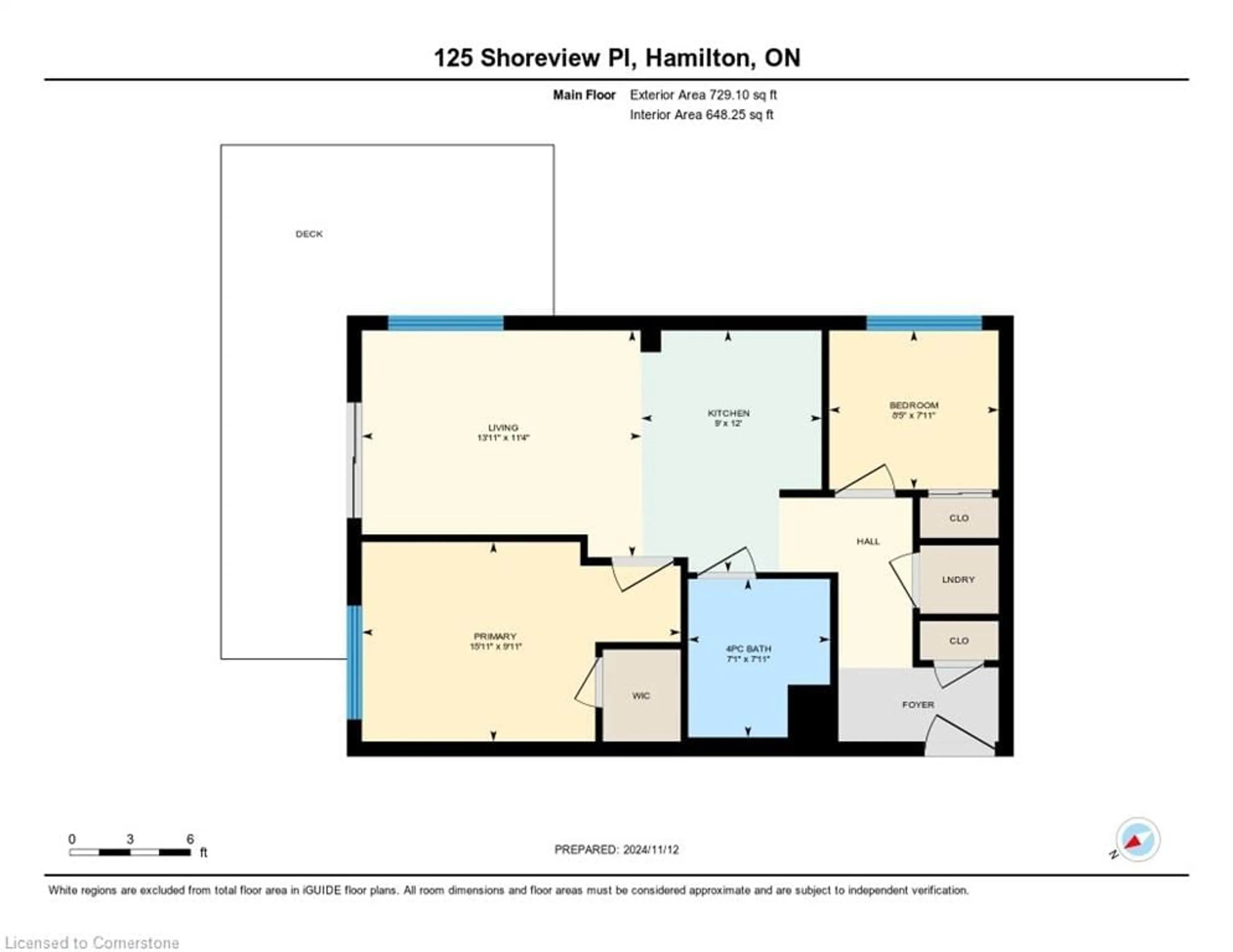 Floor plan for 125 Shoreview Pl #511, Stoney Creek Ontario L8E 0K3