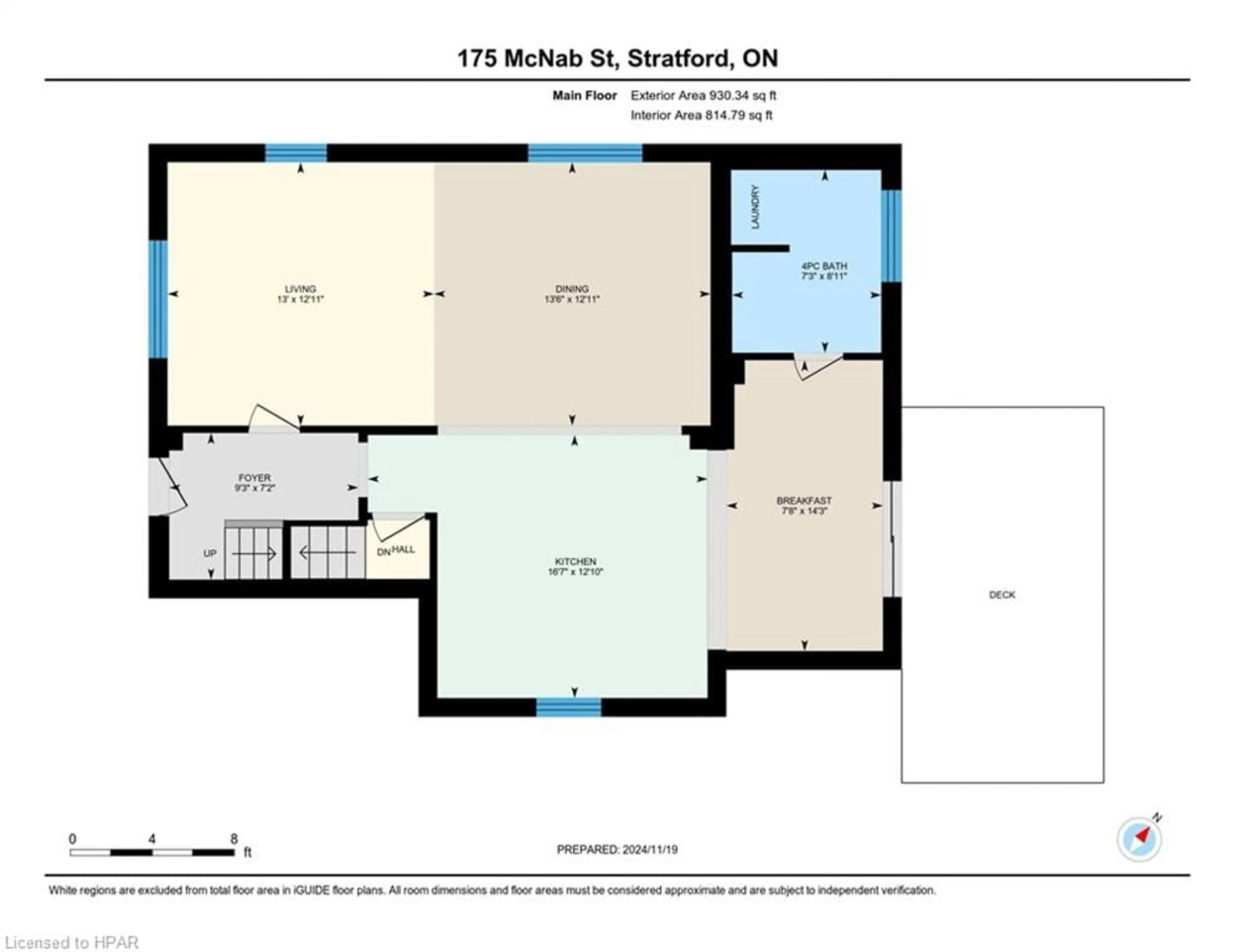 Floor plan for 175 Mcnab St, Stratford Ontario N5A 1Z5