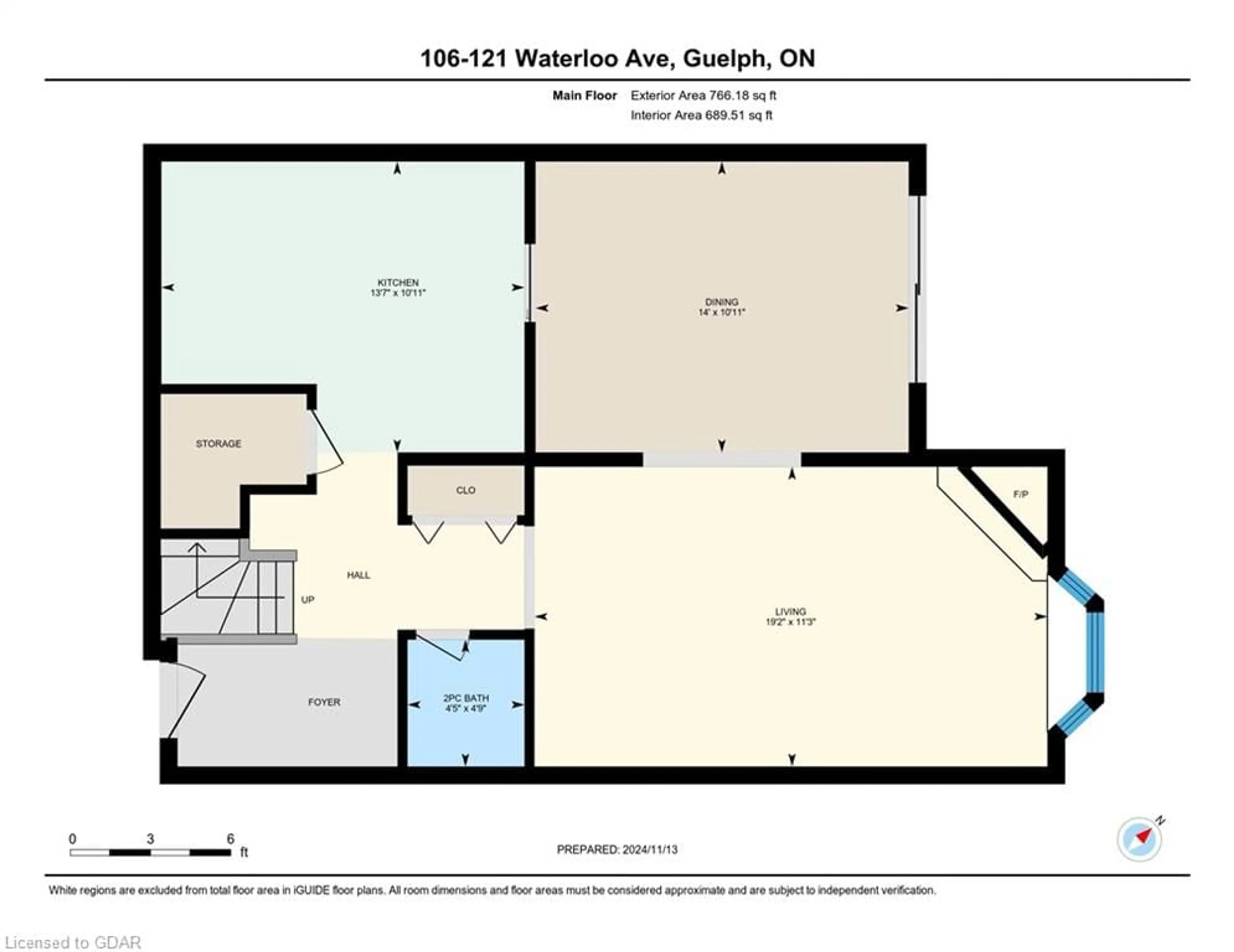 Floor plan for 121 Waterloo Ave #106, Guelph Ontario N1H 3H9