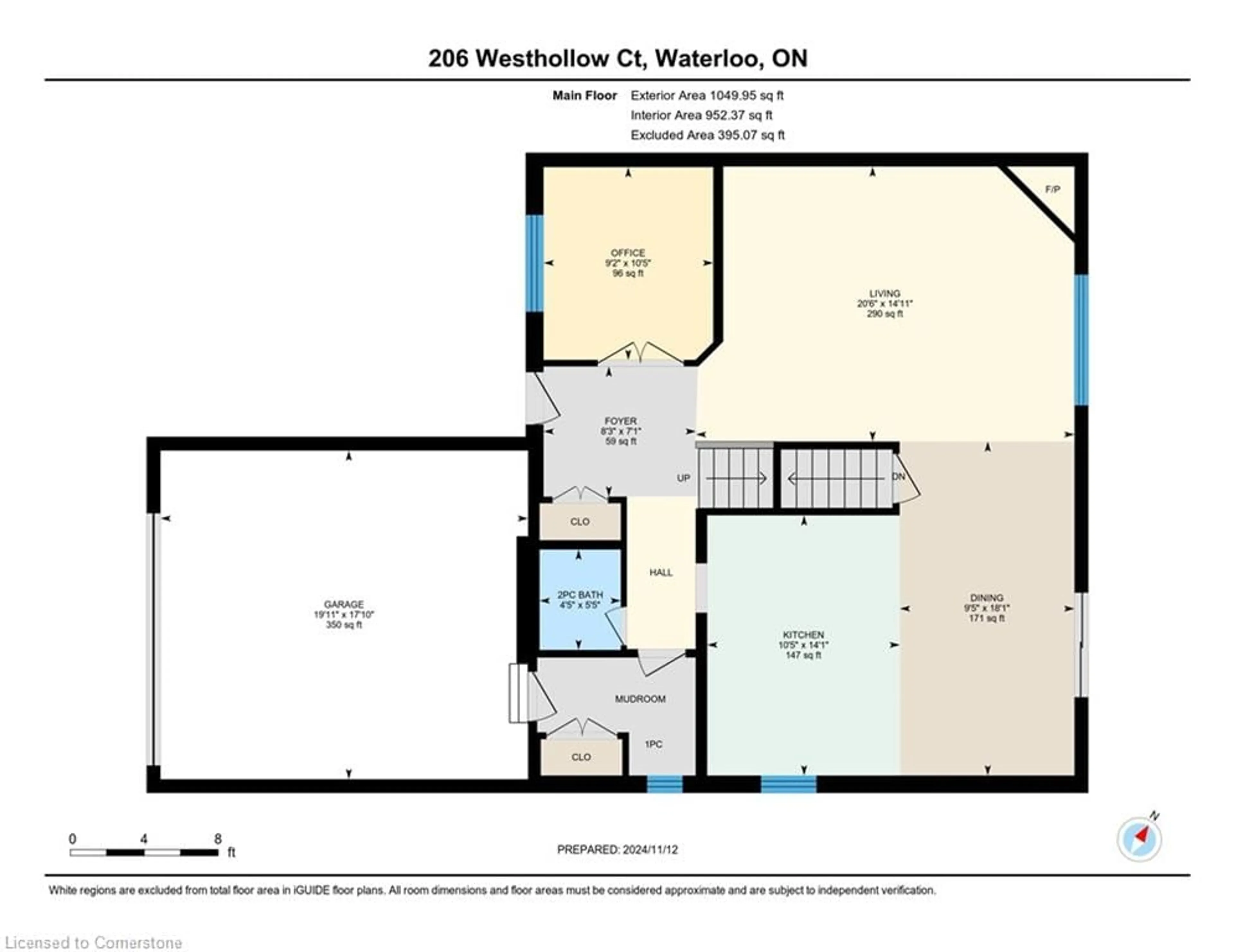 Floor plan for 206 Westhollow Crt, Waterloo Ontario N2T 3A1