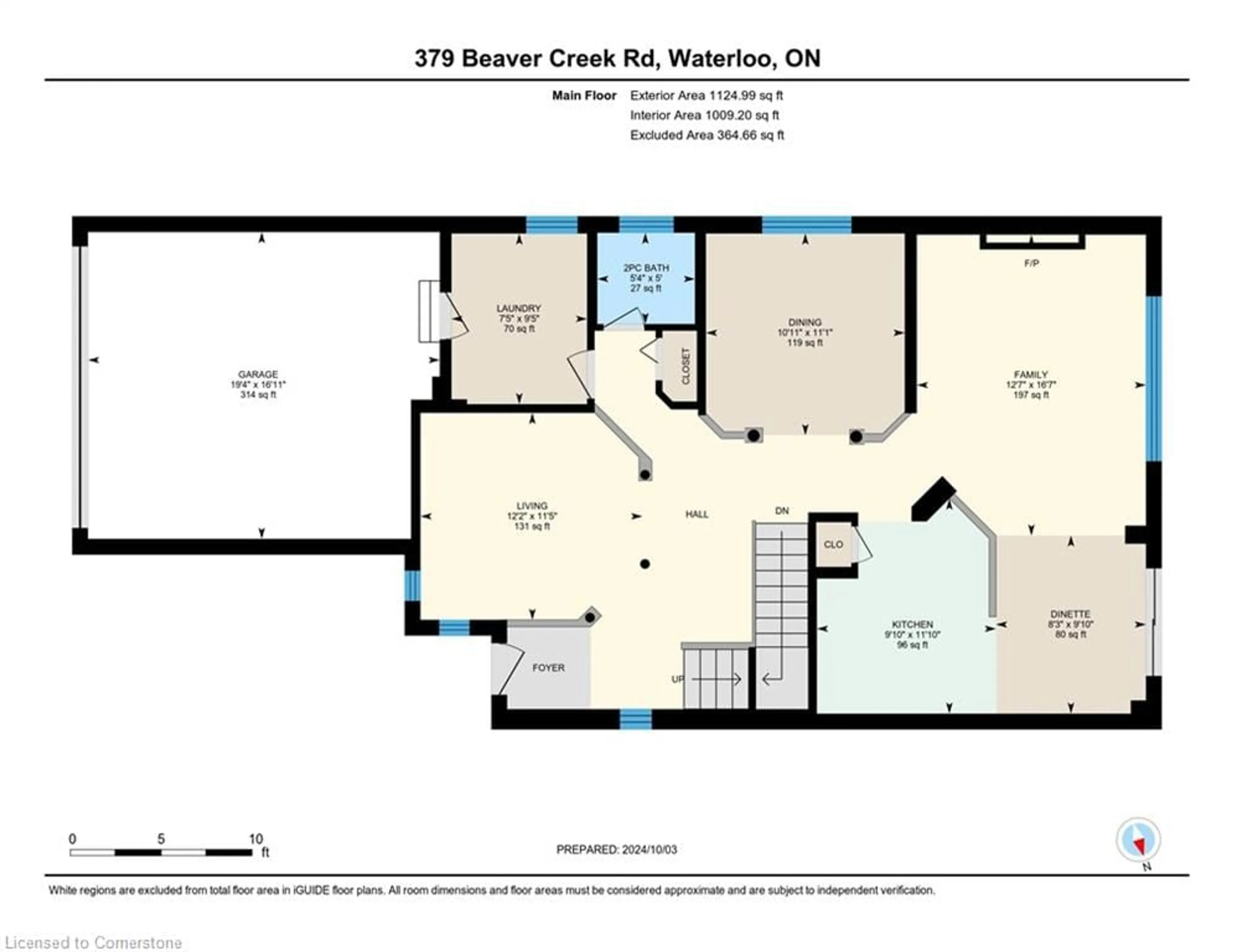 Floor plan for 379 Beaver Creek Rd, Waterloo Ontario N2T 2T2