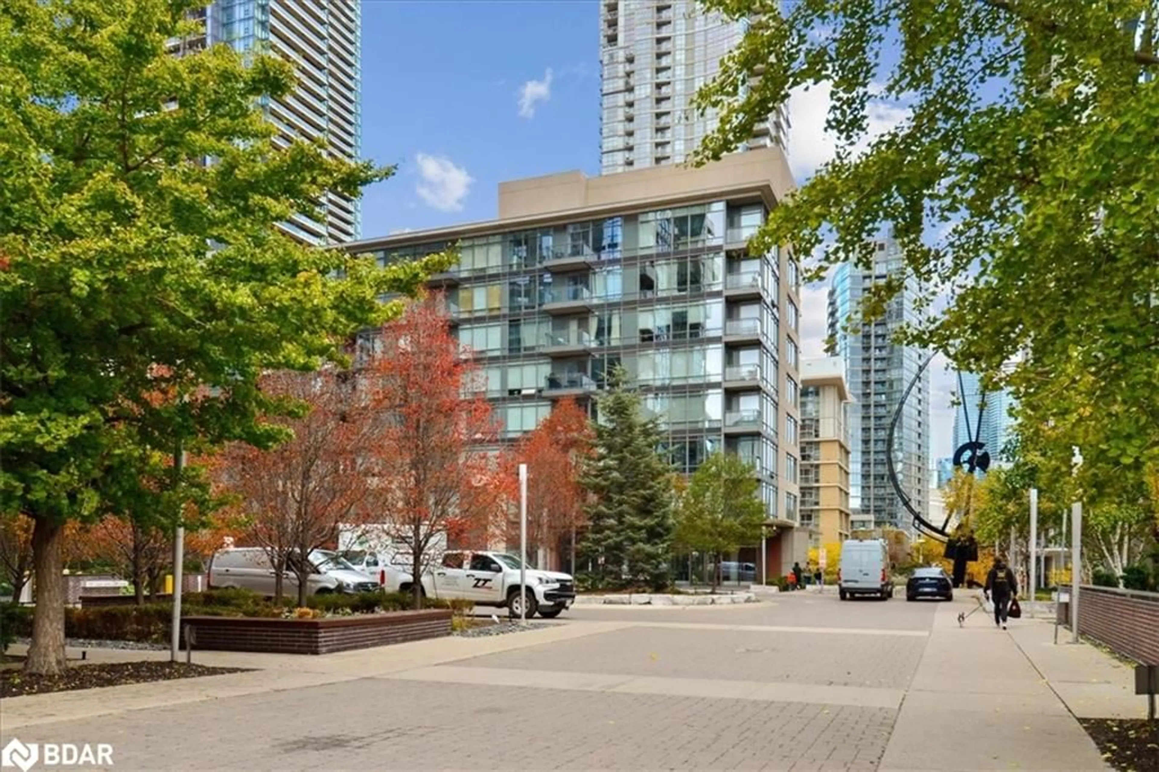 A pic from exterior of the house or condo, the street view for 15 Brunel Crt #201, Toronto Ontario M5V 3Y4