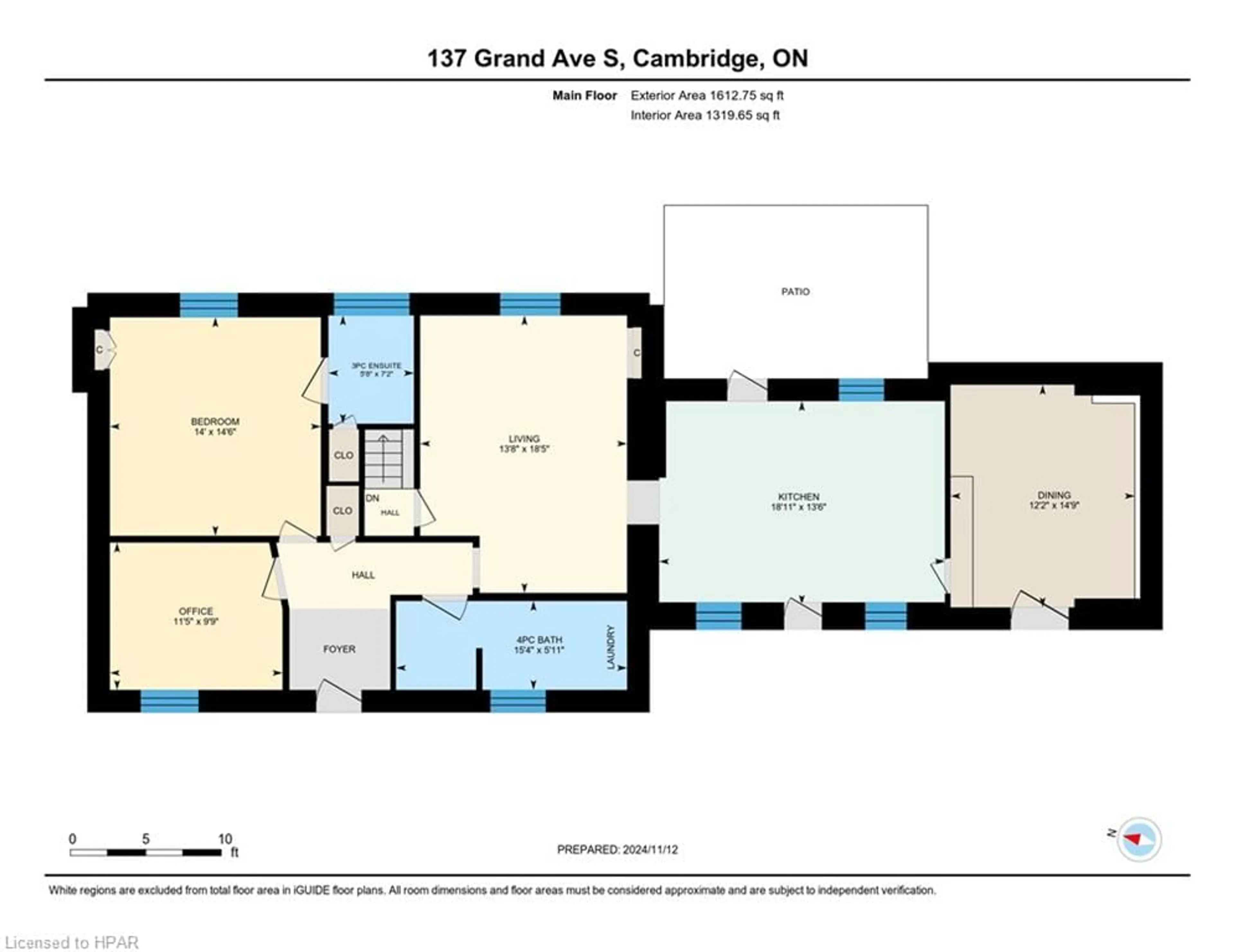 Floor plan for 137 Grand Ave, Cambridge Ontario N1S 2M1